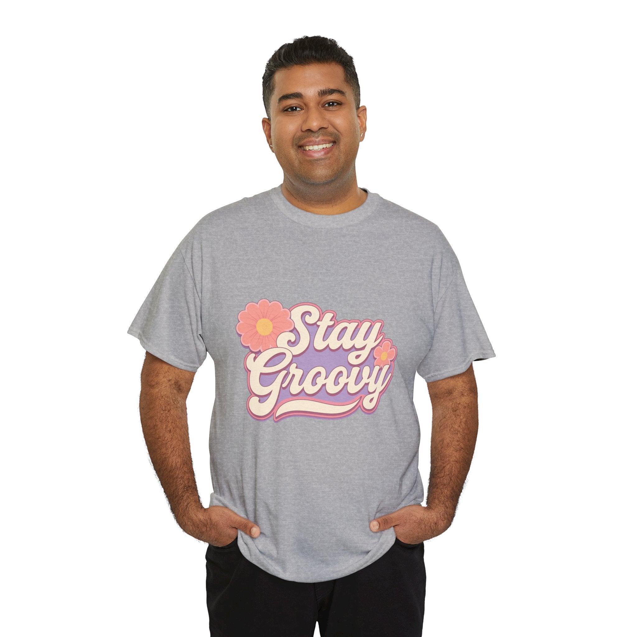 Stay Groovy Retro Unisex Heavy Cotton Tee