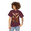 Floral Crane Unisex Heavy Cotton Tee