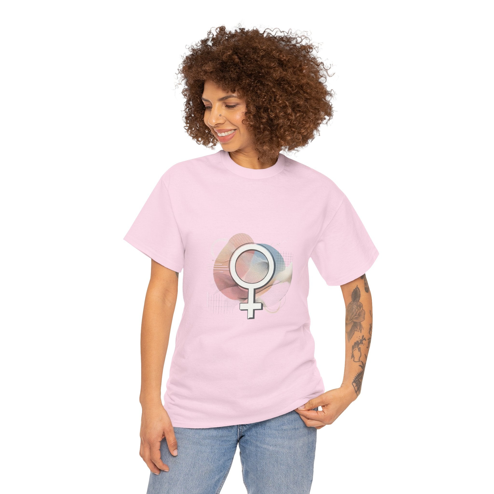 Artistic Female Symbol Unisex Heavy Cotton Tee