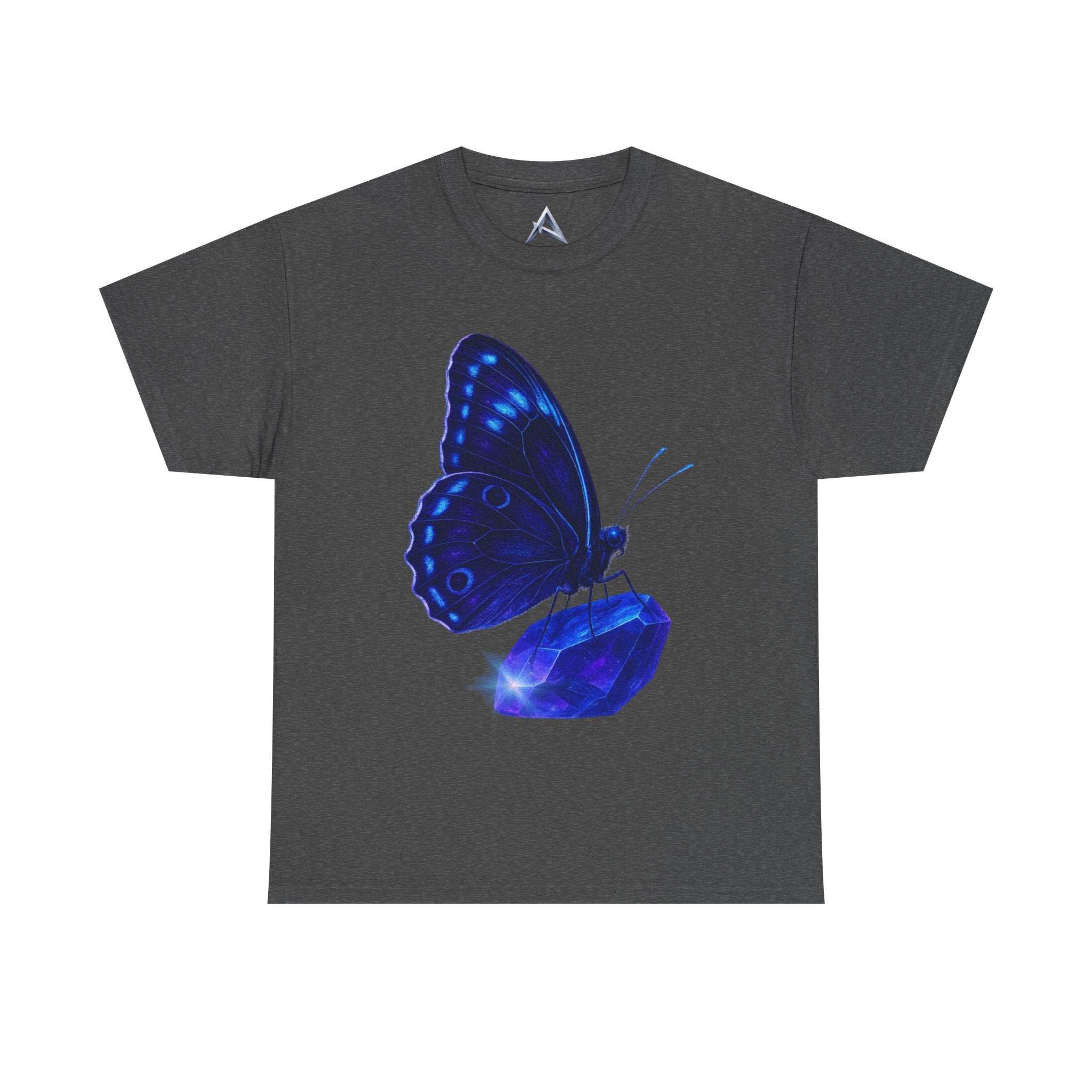 Blue Butterfly Graphic Heavy Cotton Tee