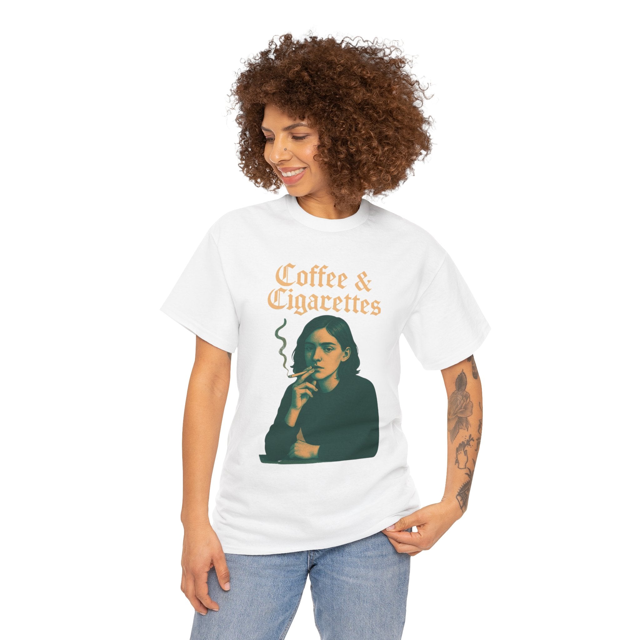 Chic Coffee & Cigarettes Heavy Cotton Tee