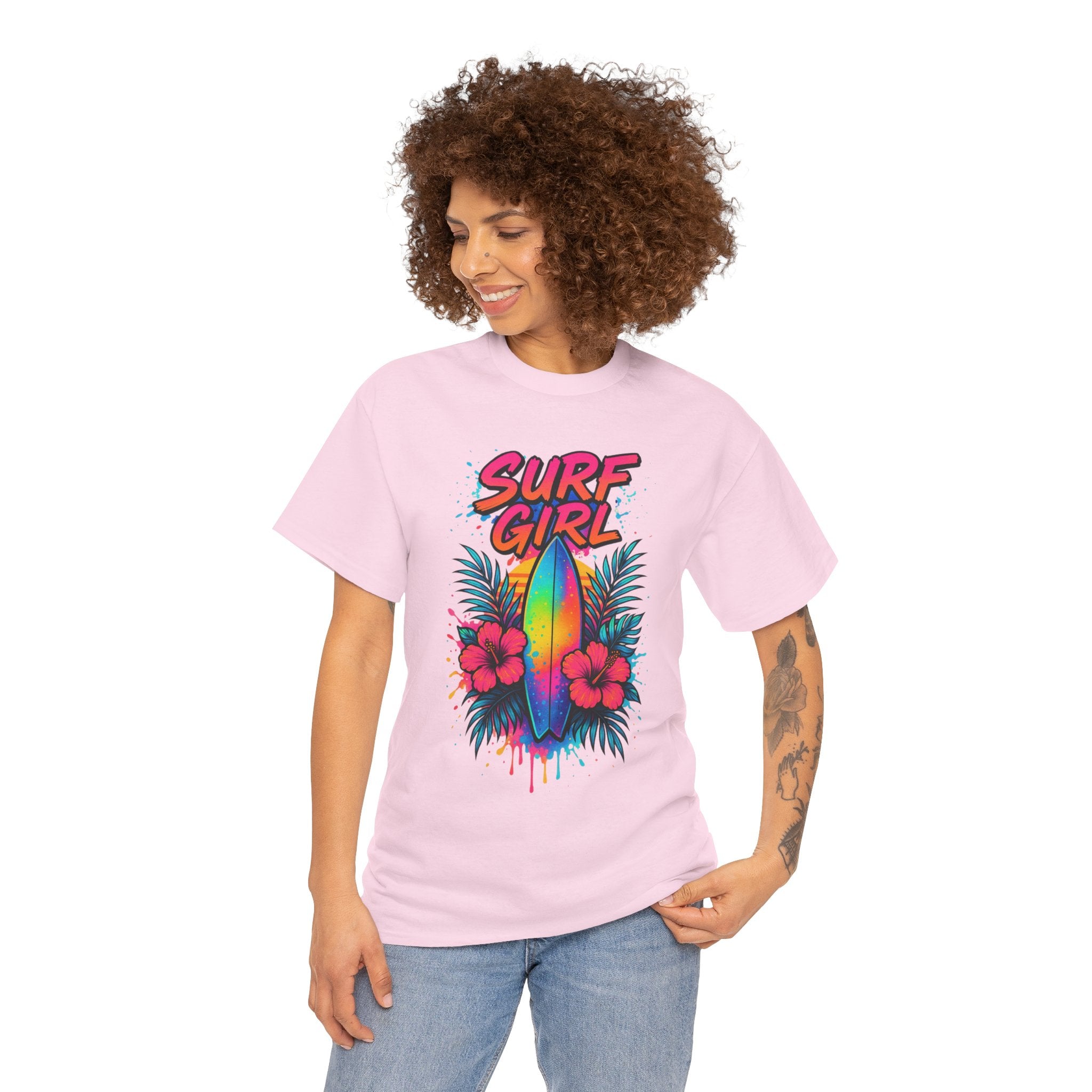 Surf Girl Vintage Heavy Cotton Tee