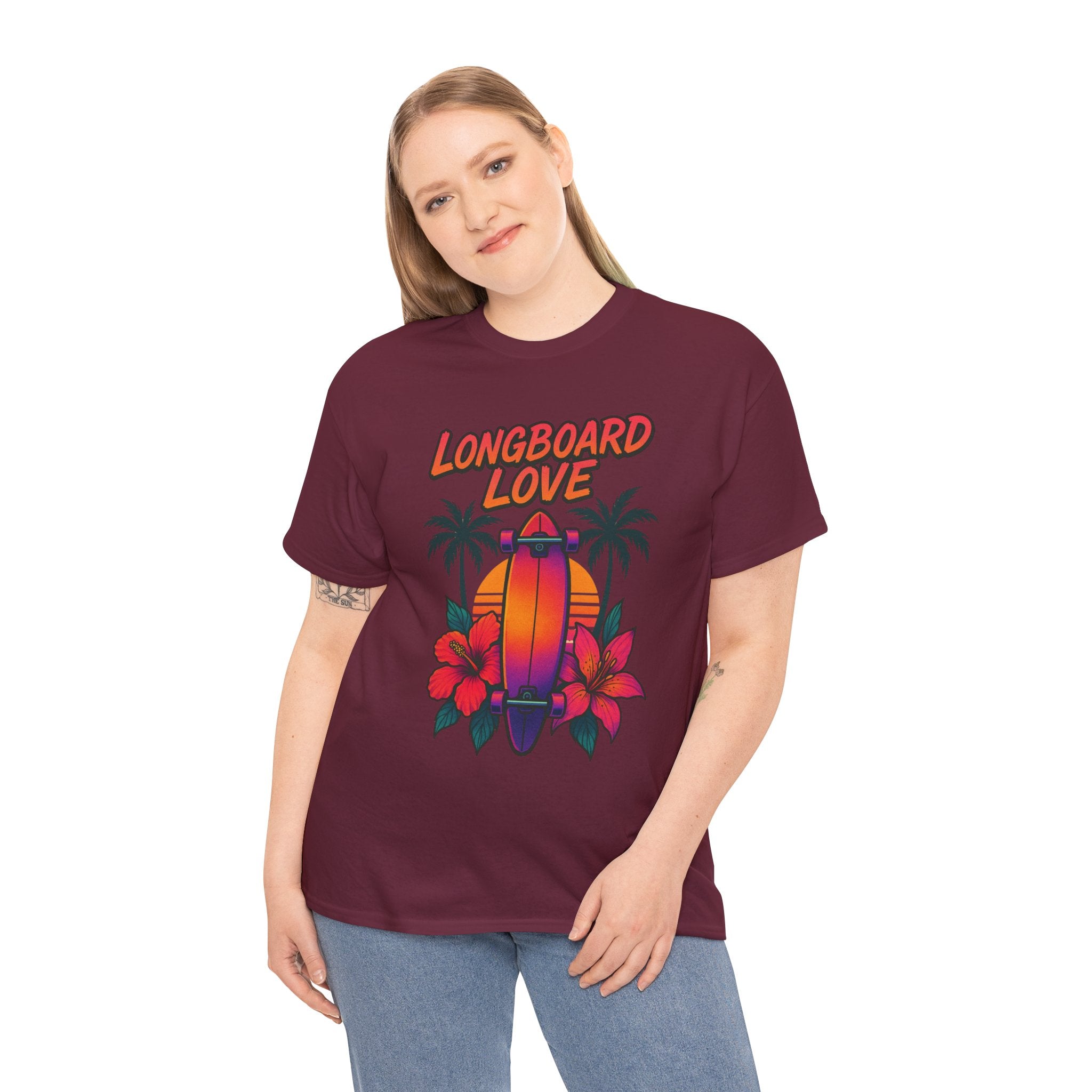 Longboard Love Unisex Heavy Cotton Tee