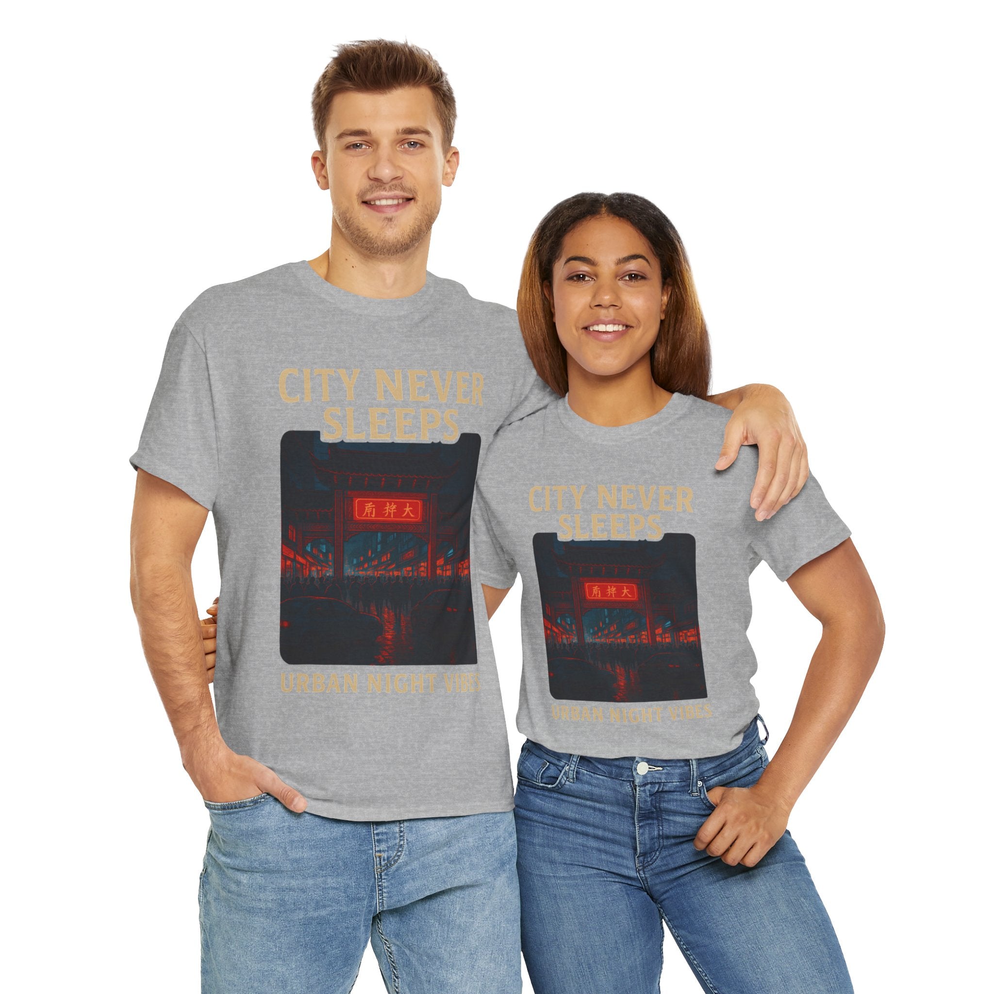 Urban City Night Vibes Unisex Heavy Cotton Tee