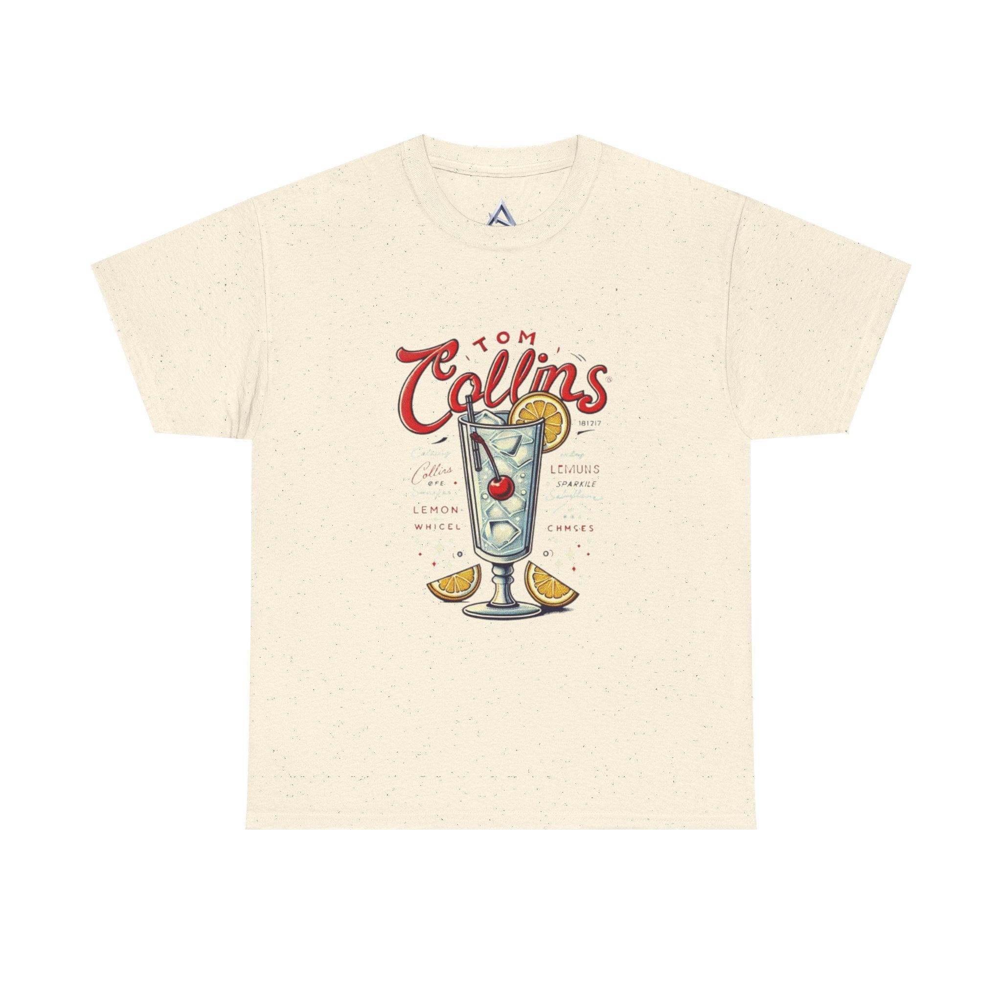 Tom Collins Cocktail Unisex Heavy Cotton Tee
