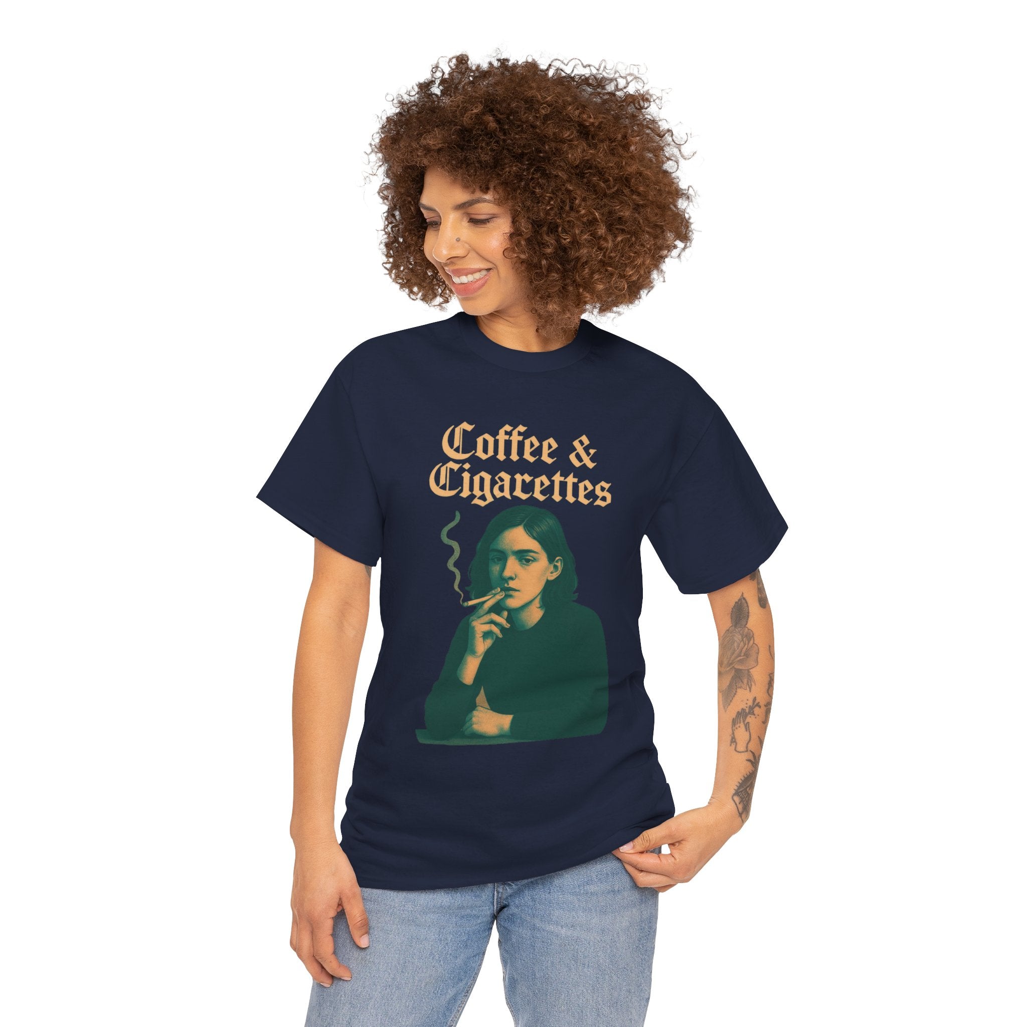 Chic Coffee & Cigarettes Heavy Cotton Tee