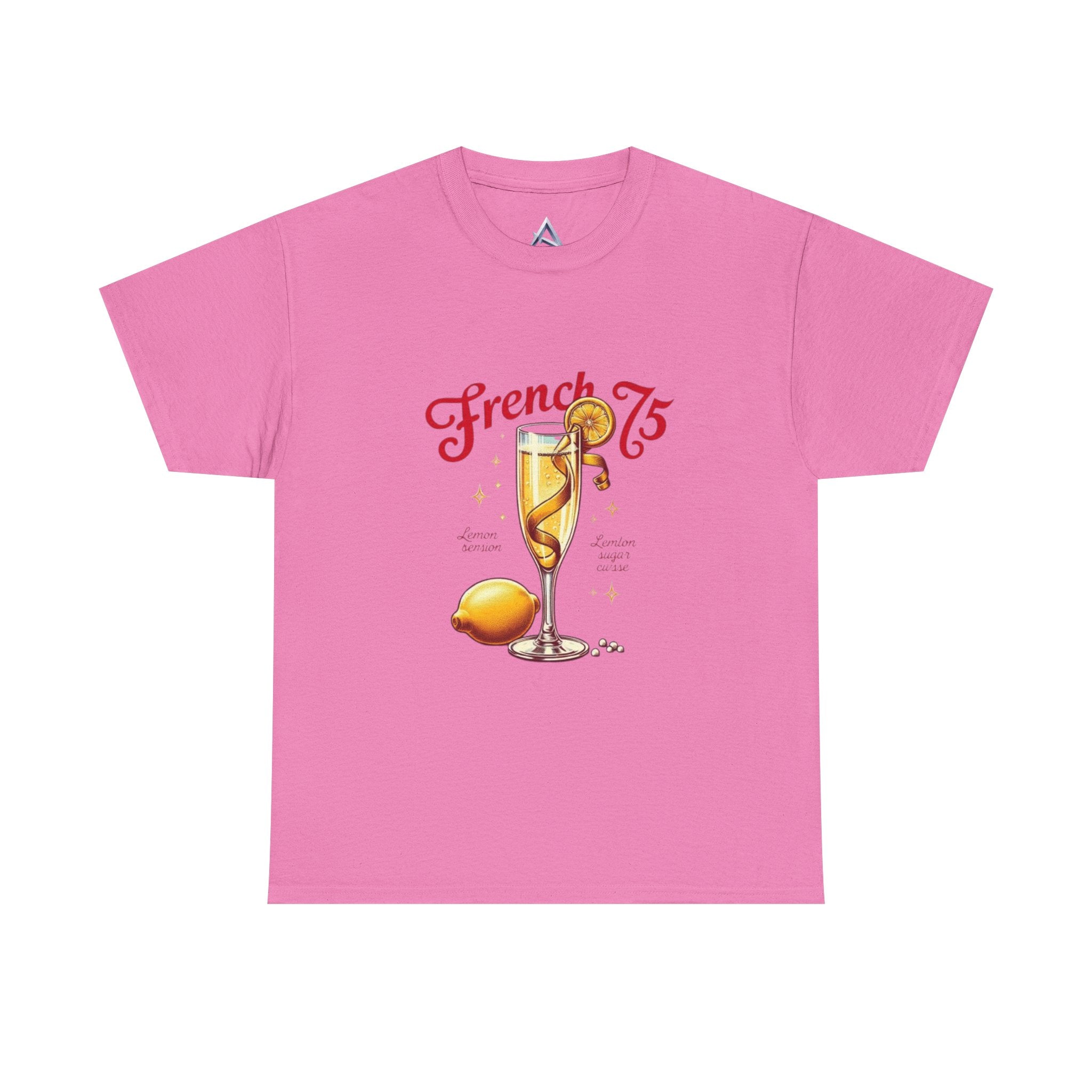 French 75 Cocktail Unisex Heavy Cotton Tee