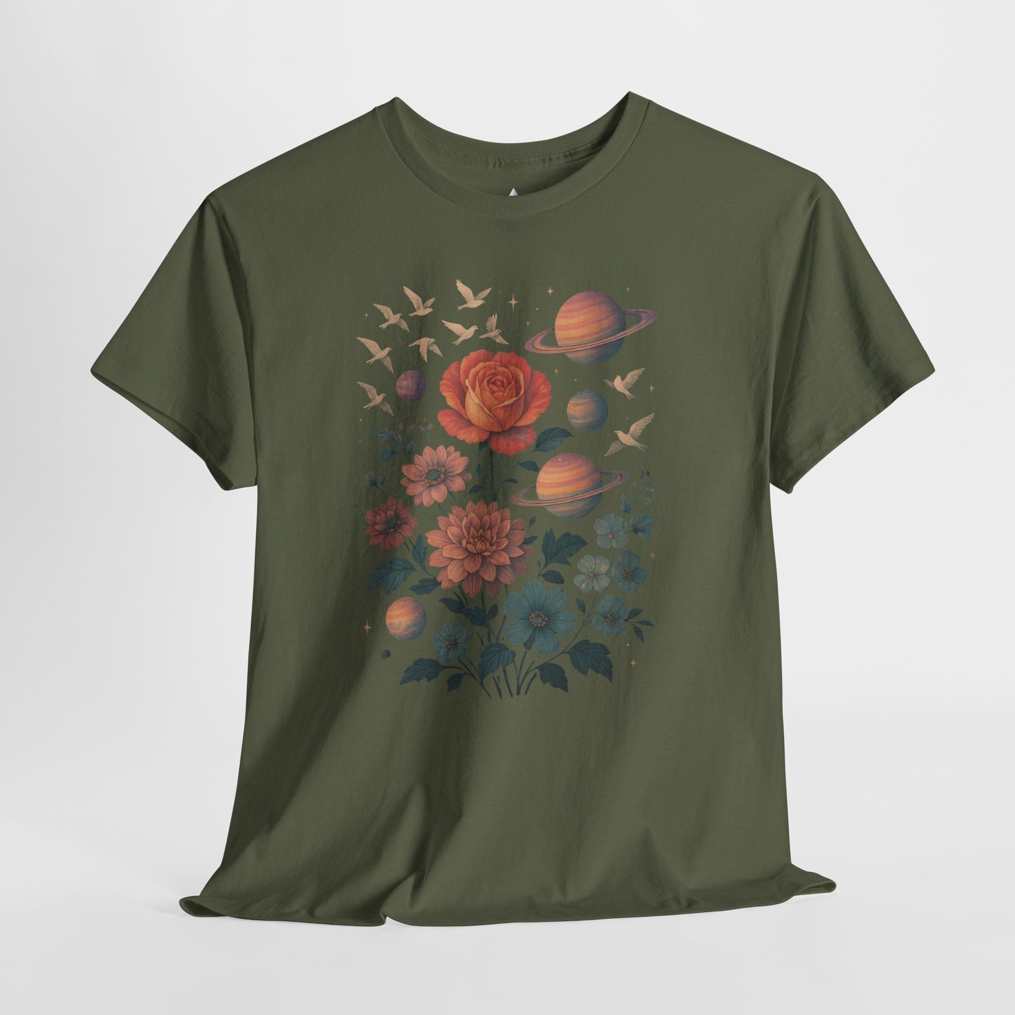 Cosmic Floral Unisex Heavy Cotton Tee