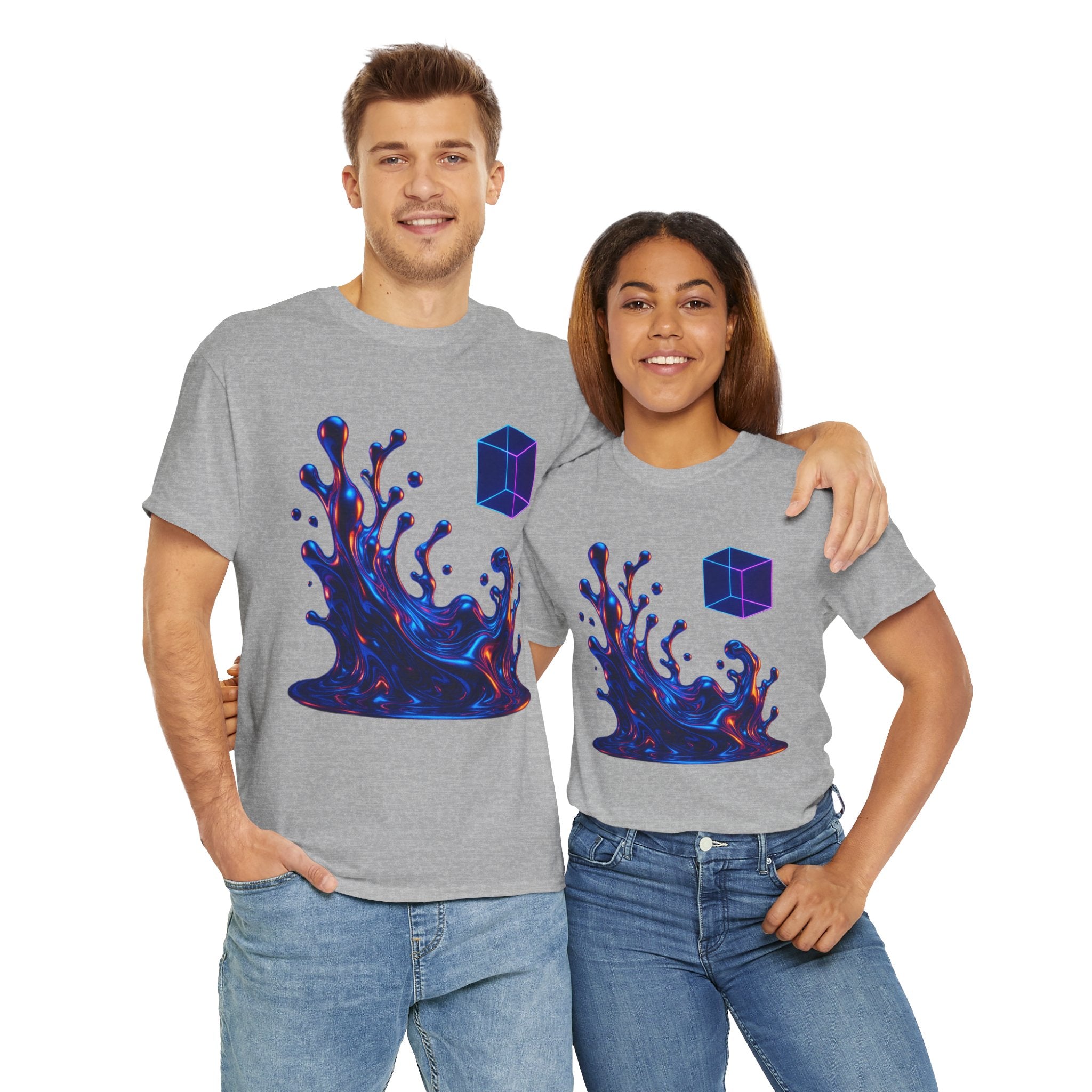 Vibrant Splash Art Unisex Heavy Cotton Tee