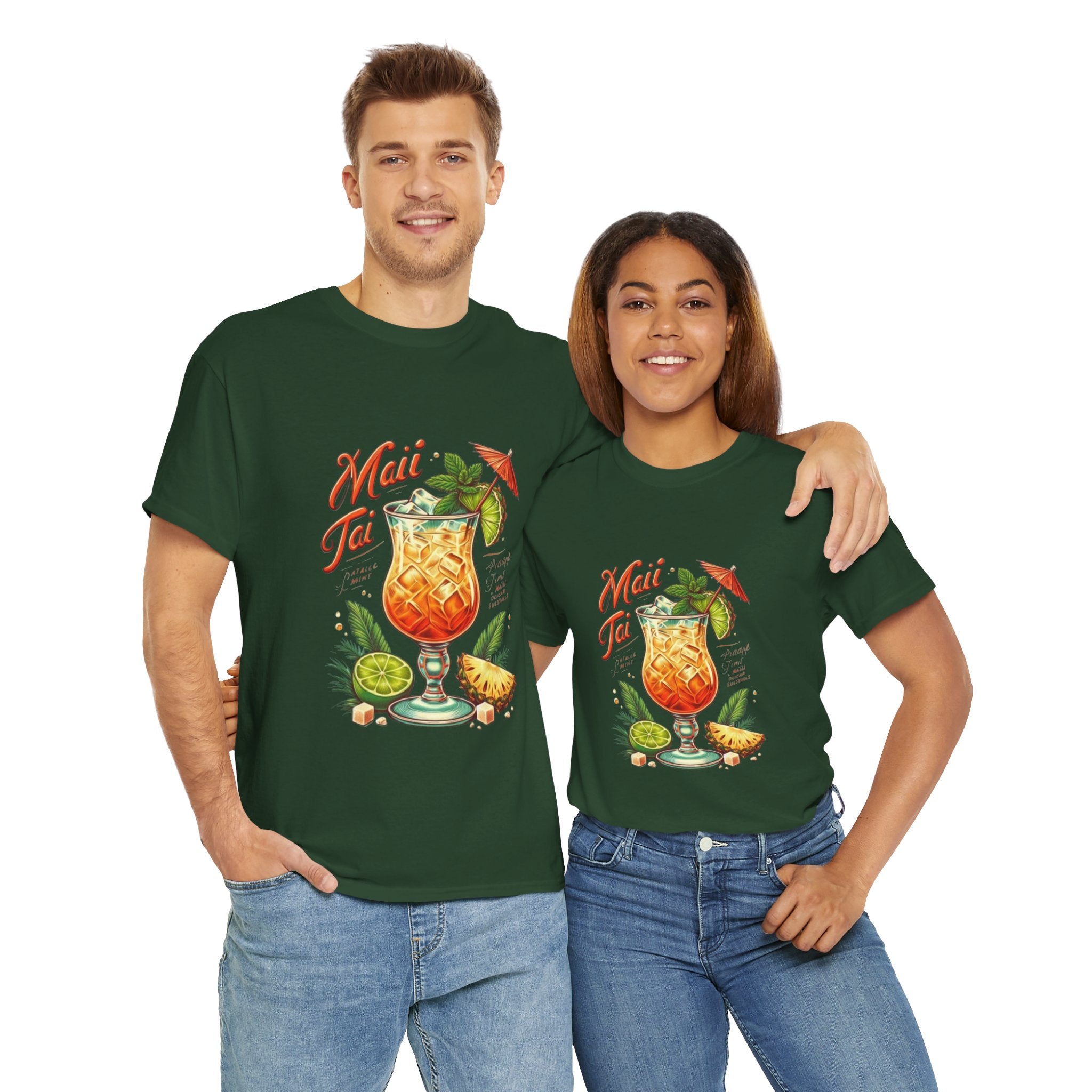 Maui Tai Cocktail Unisex Heavy Cotton Tee