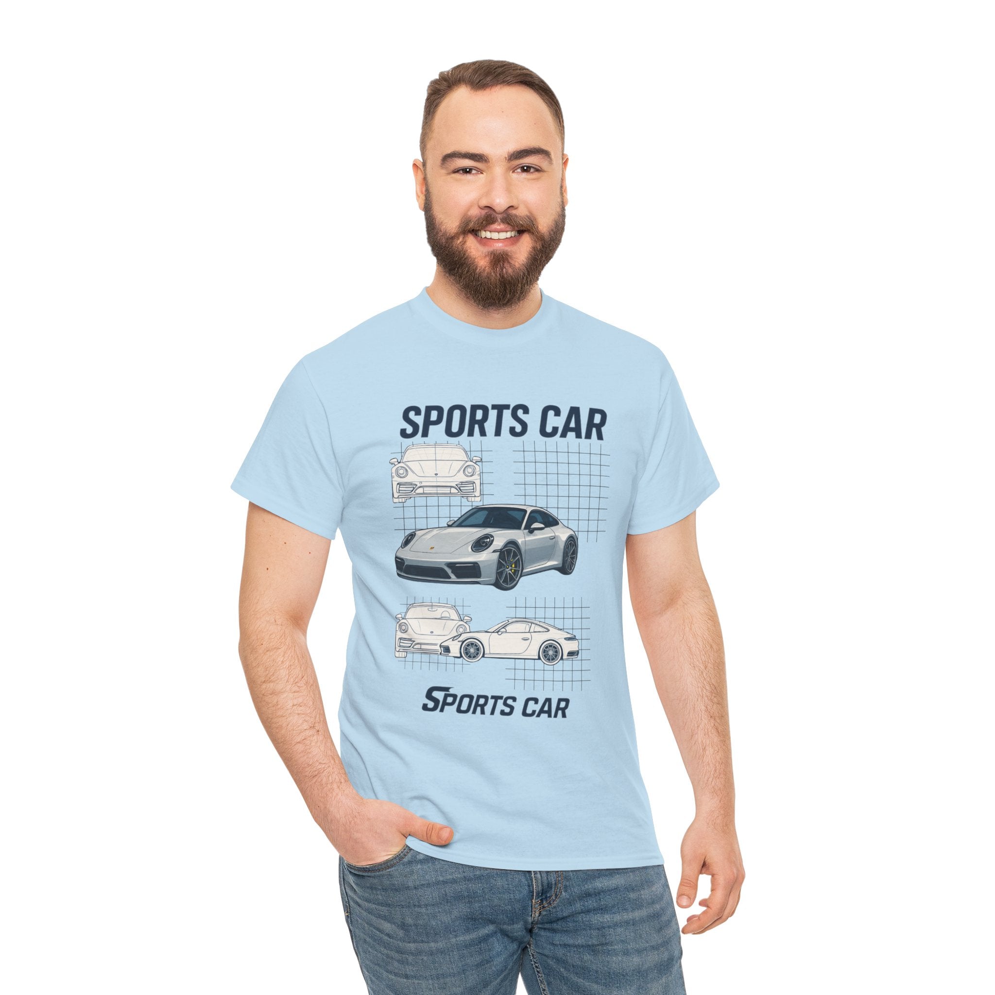 Sporty Car Graphic Heavy Cotton Tee