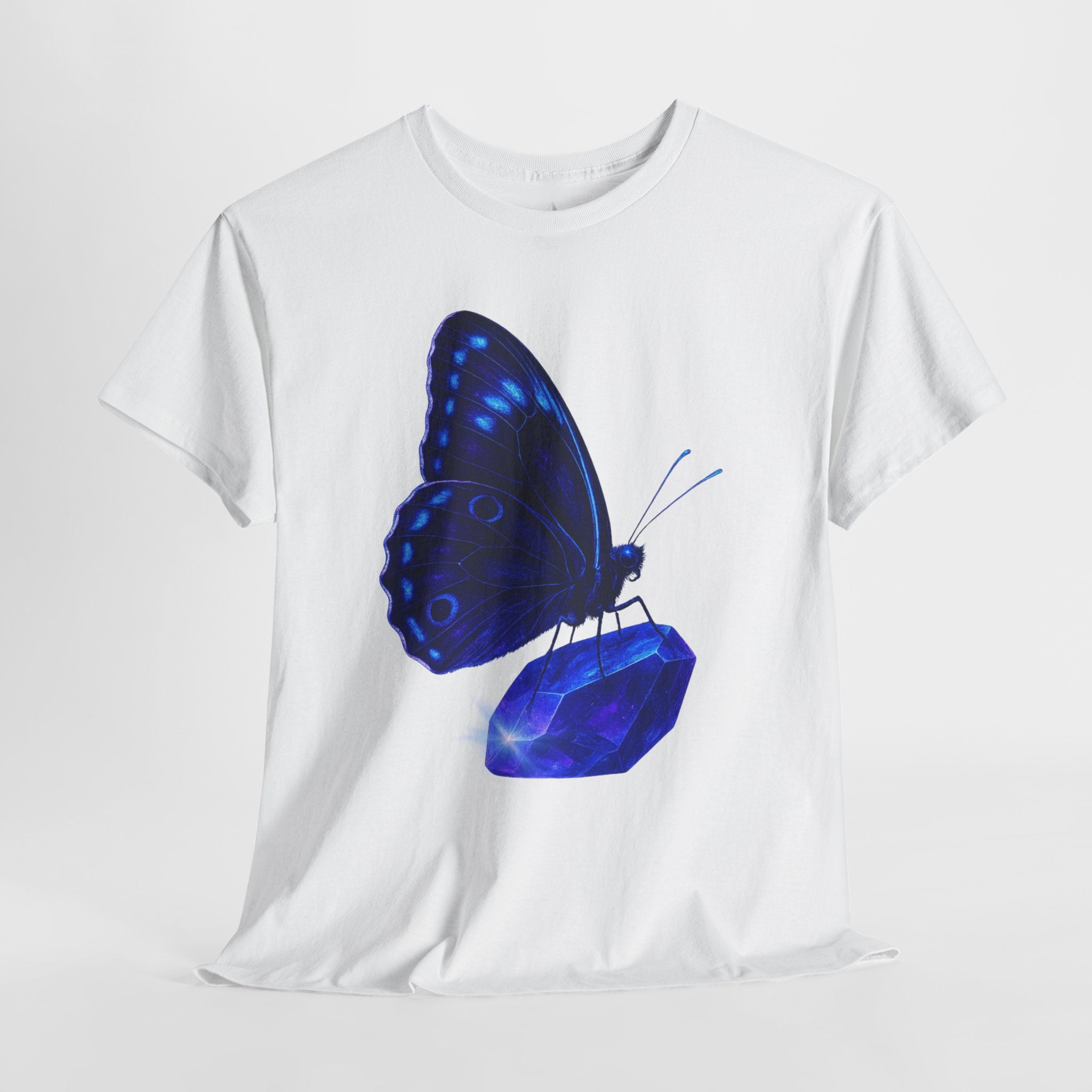 Blue Butterfly Graphic Heavy Cotton Tee
