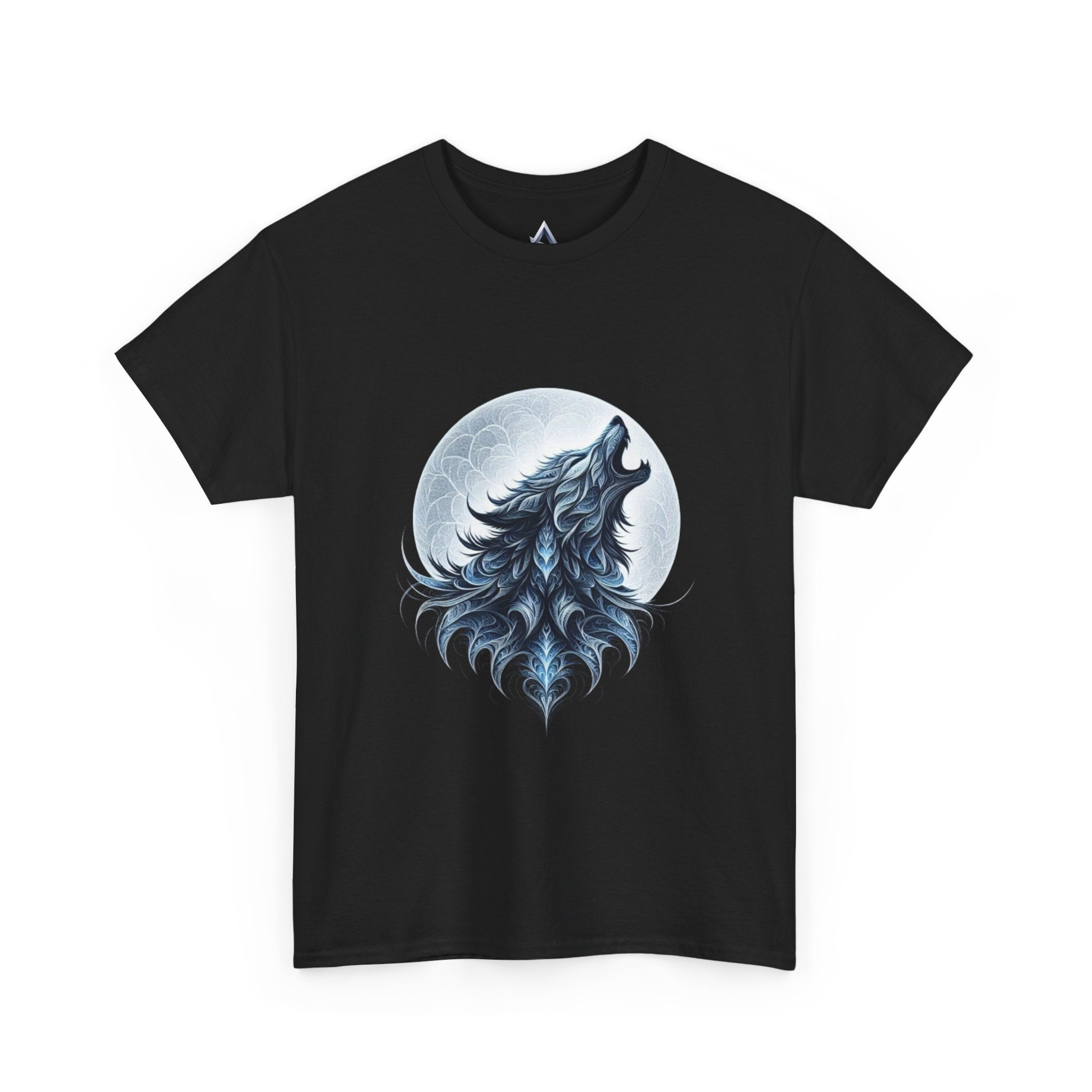 Moonlit Wolf Graphic Unisex Heavy Cotton Tee