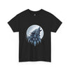 Moonlit Wolf Graphic Unisex Heavy Cotton Tee