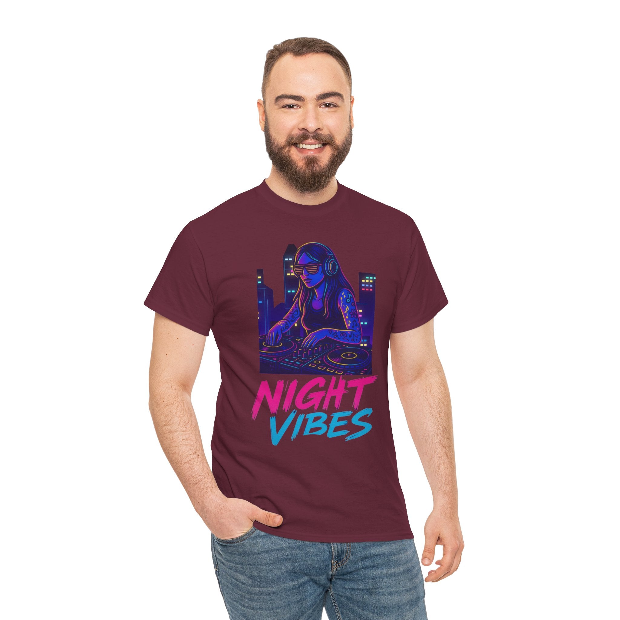 Night Vibes Unisex Heavy Cotton Tee