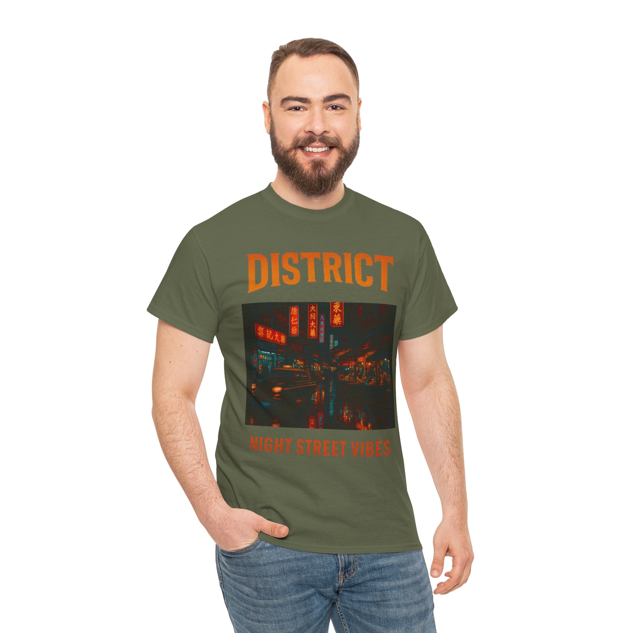 District Night Street Vibes Unisex Heavy Cotton Tee