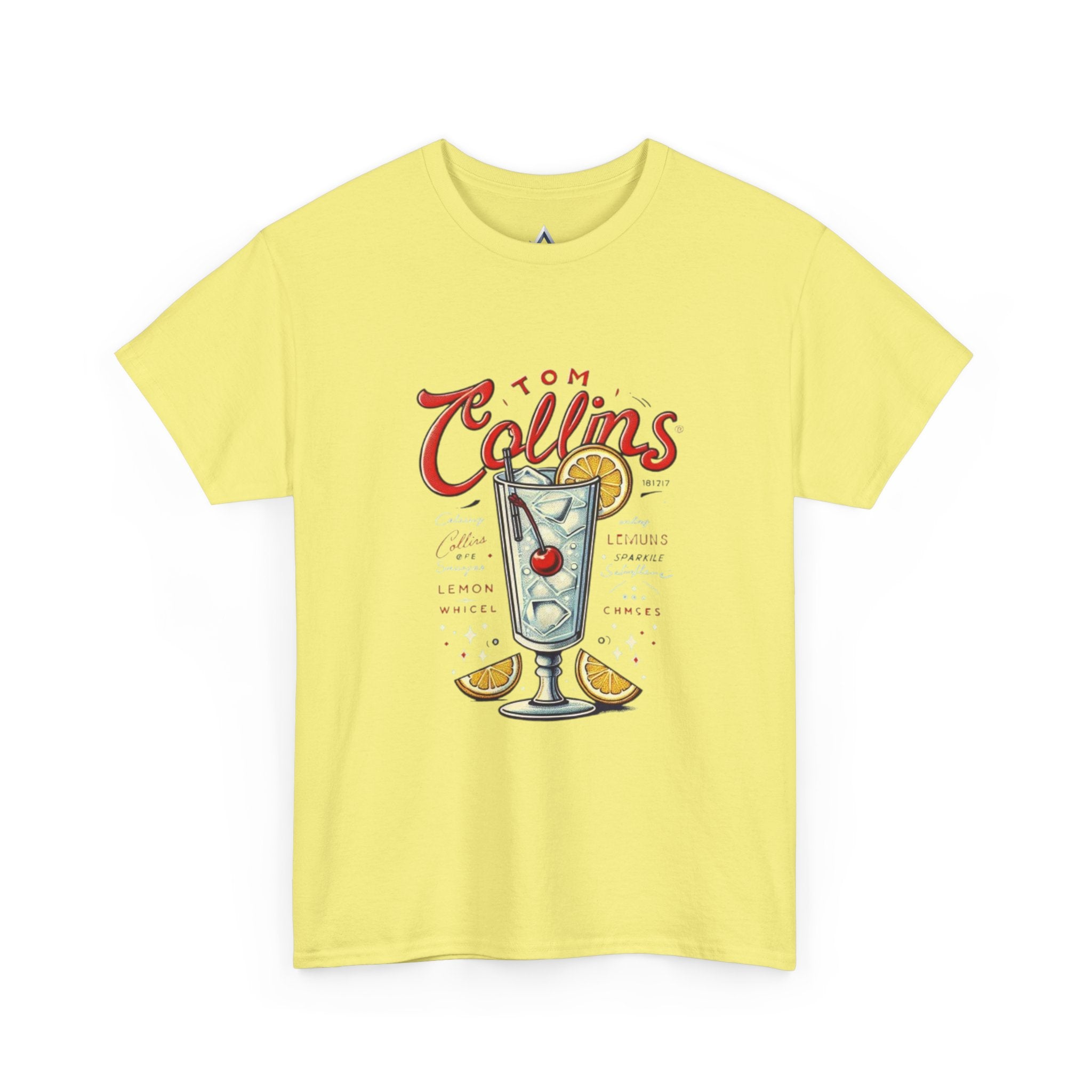 Tom Collins Cocktail Unisex Heavy Cotton Tee