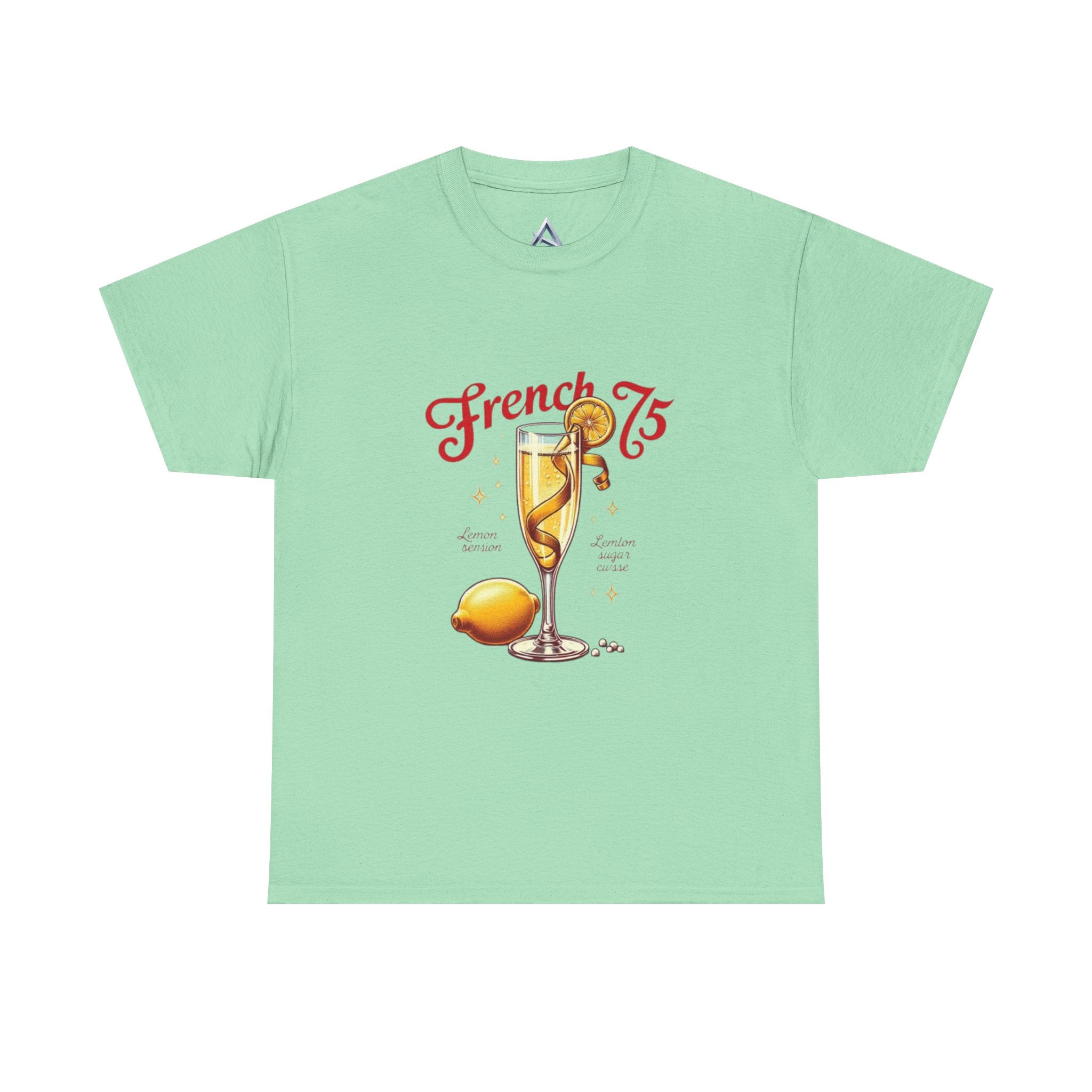 French 75 Cocktail Unisex Heavy Cotton Tee