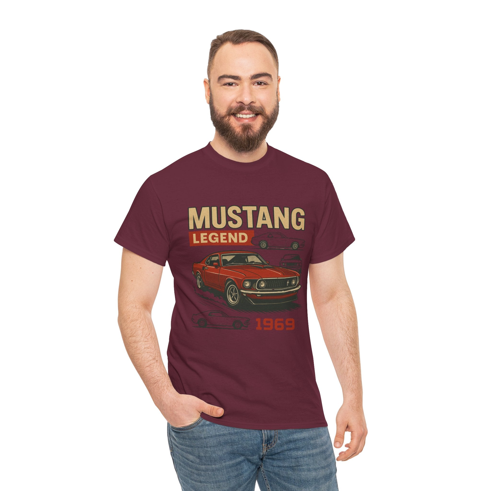 1969 Mustang Legend Unisex Heavy Cotton Tee