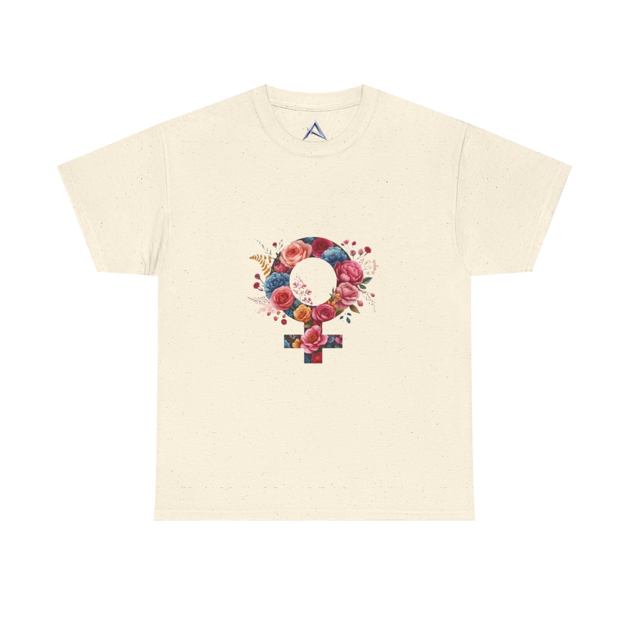 Floral Feminist Empowering Statement Heavy Cotton Custom Tee