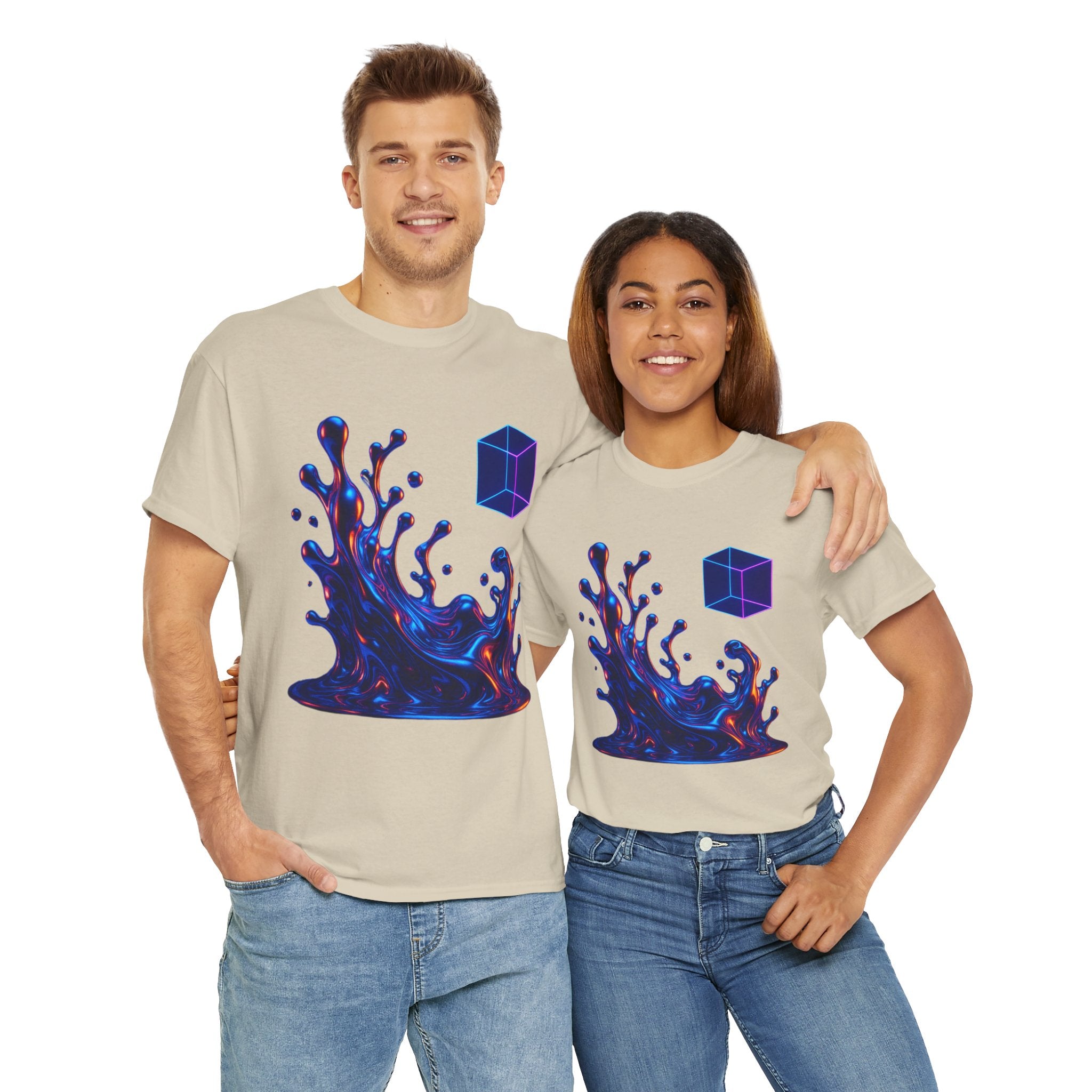 Vibrant Splash Art Unisex Heavy Cotton Tee