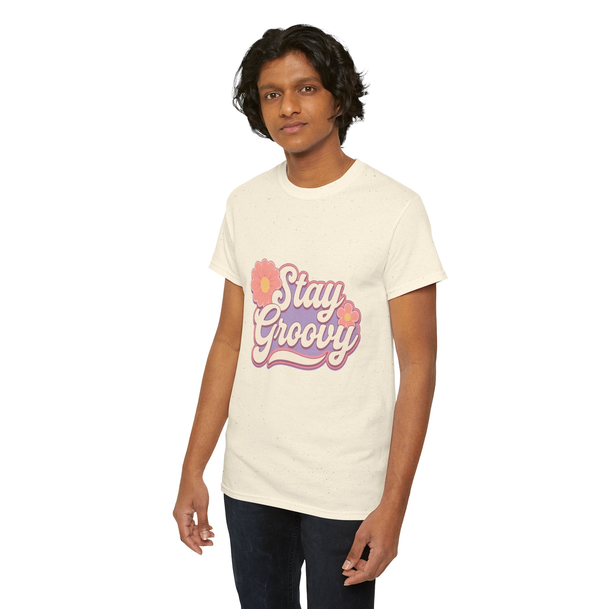 Stay Groovy Retro Unisex Heavy Cotton Tee