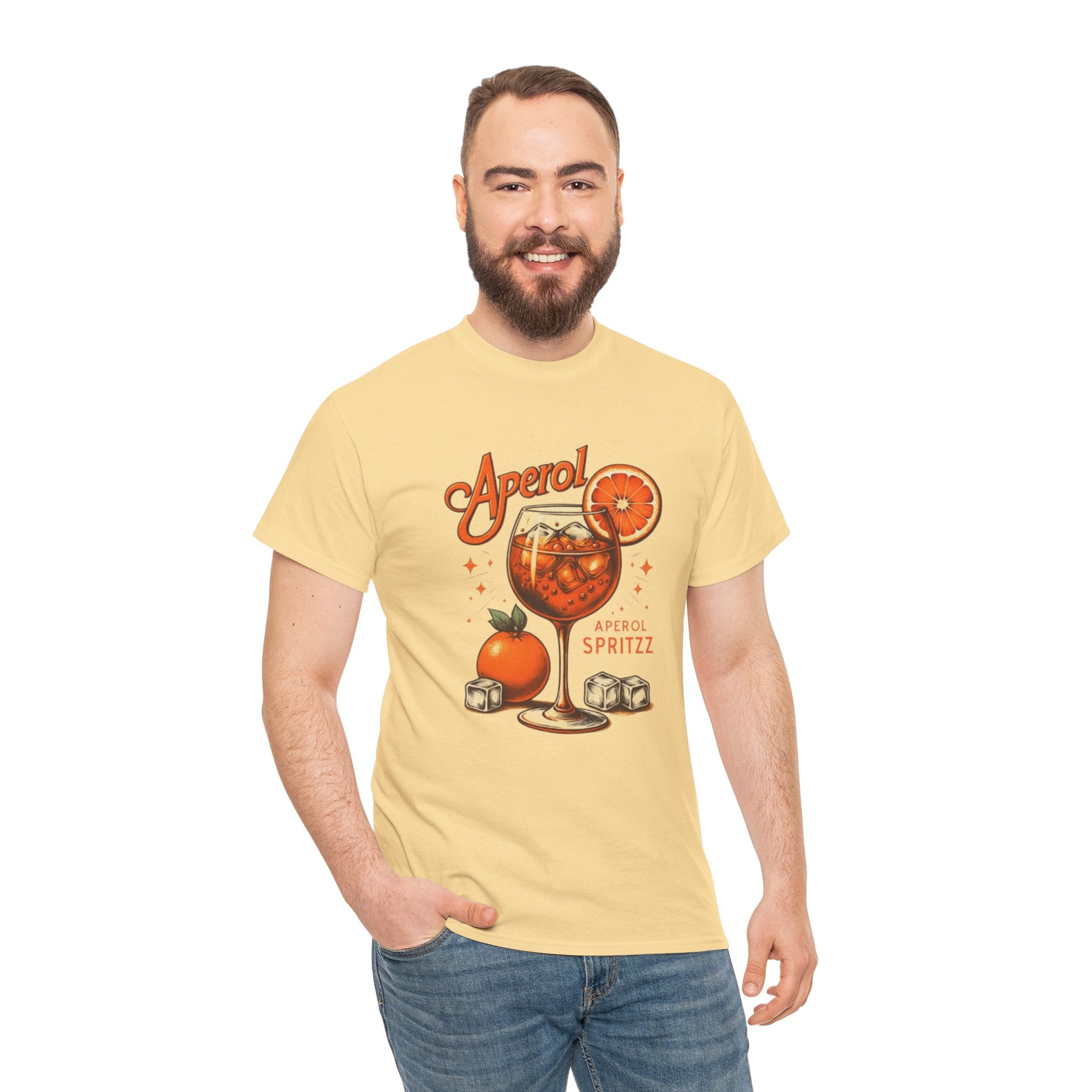 Aperol Spritz Cocktail Unisex Heavy Cotton Tee