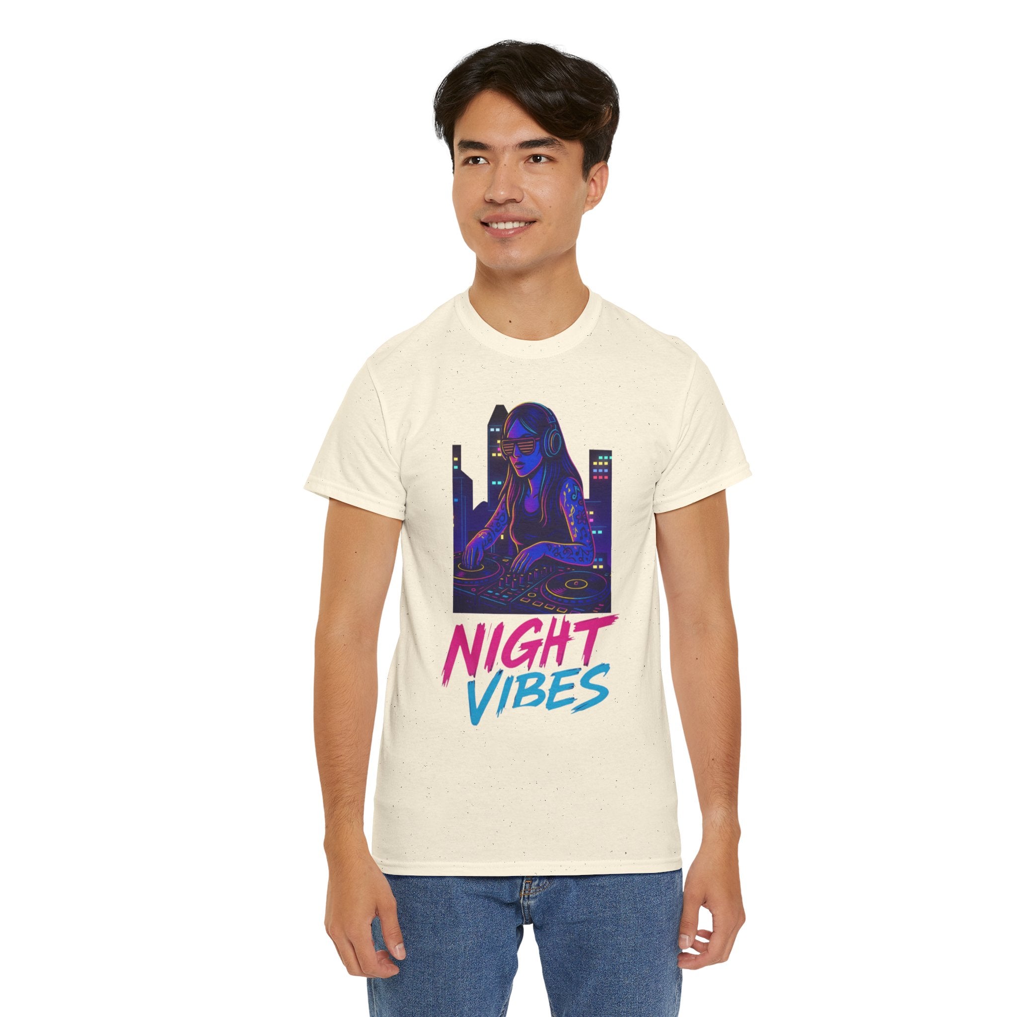 Night Vibes Unisex Heavy Cotton Tee
