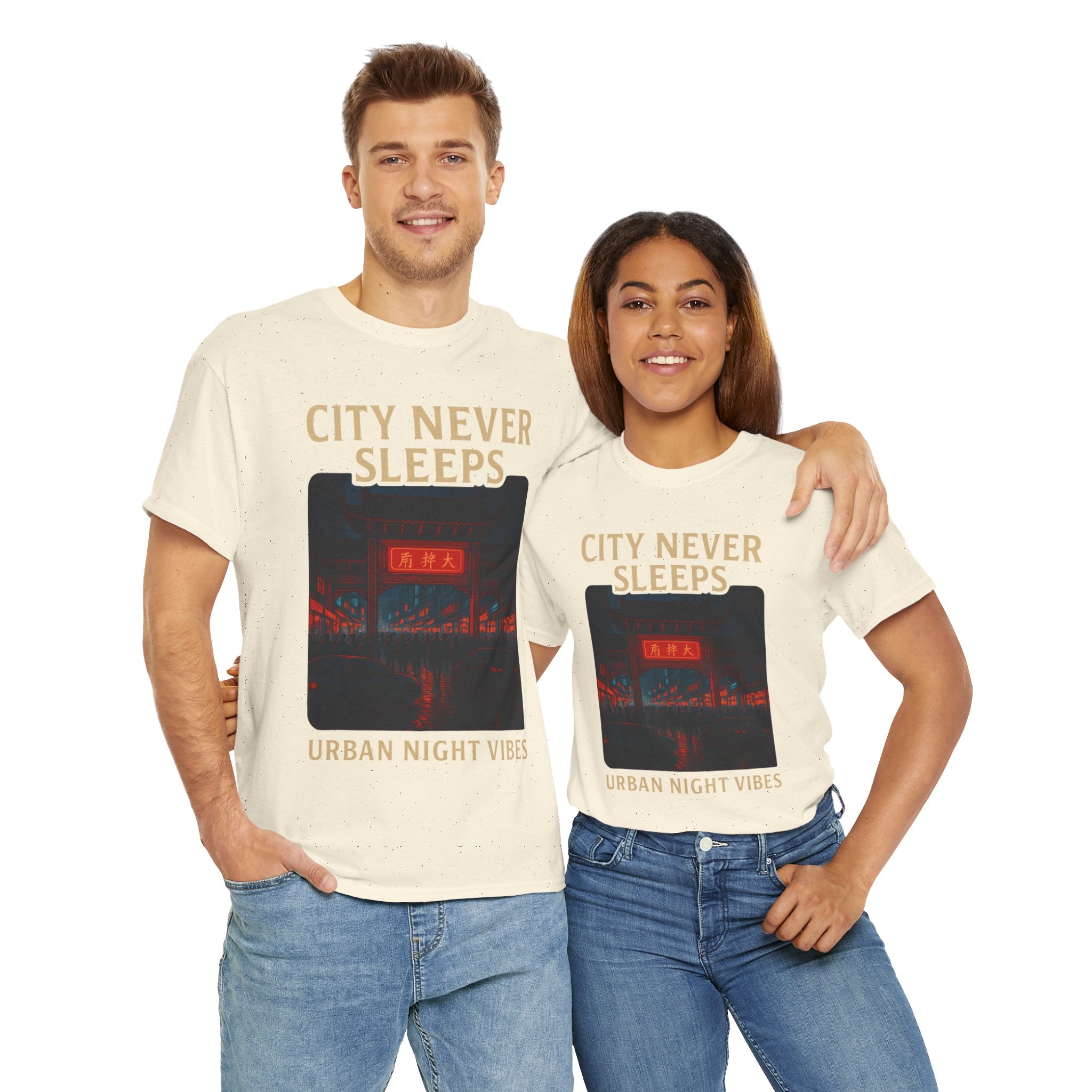Urban City Night Vibes Unisex Heavy Cotton Tee