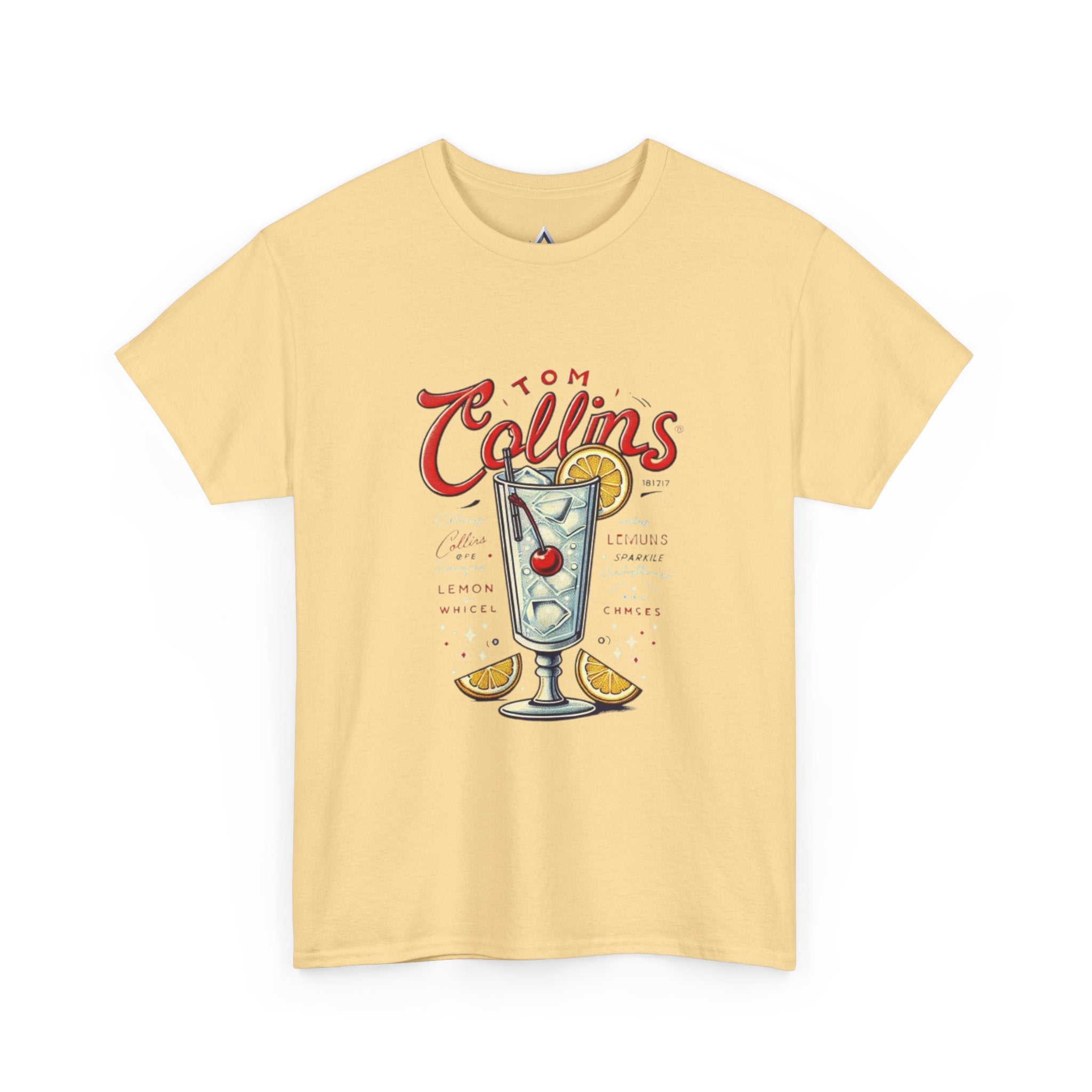 Tom Collins Cocktail Unisex Heavy Cotton Tee