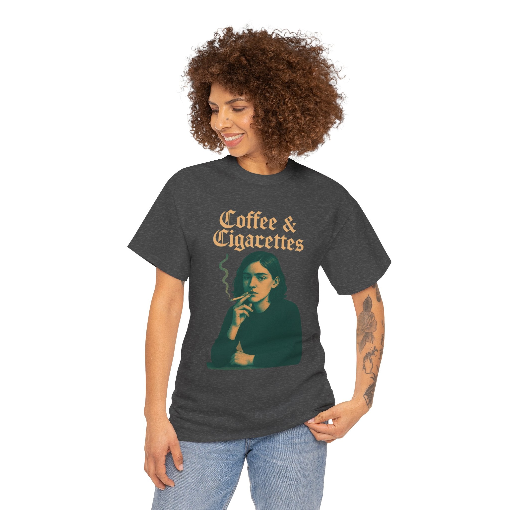 Chic Coffee & Cigarettes Heavy Cotton Tee