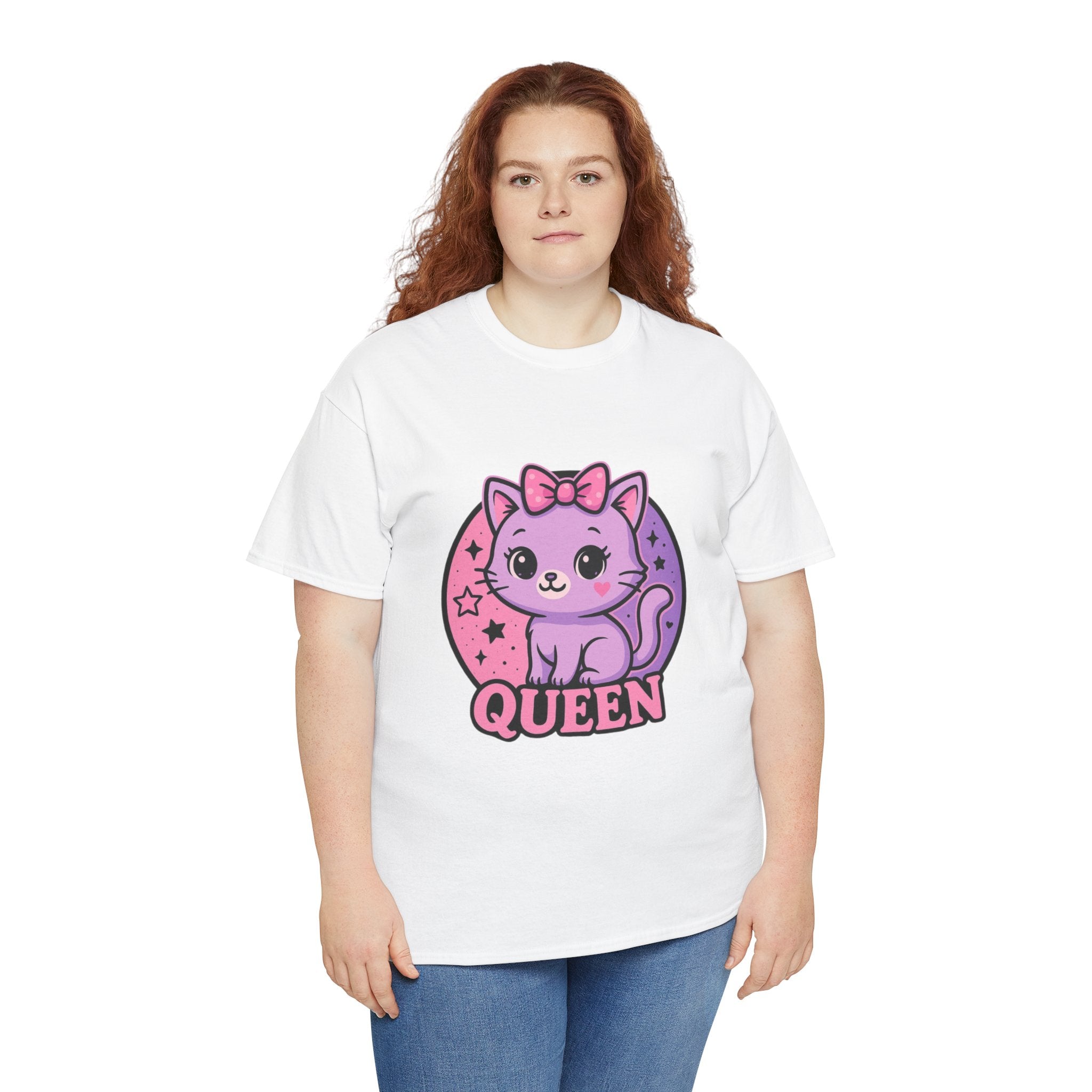 Cute Cat Queen Unisex Heavy Cotton Tee