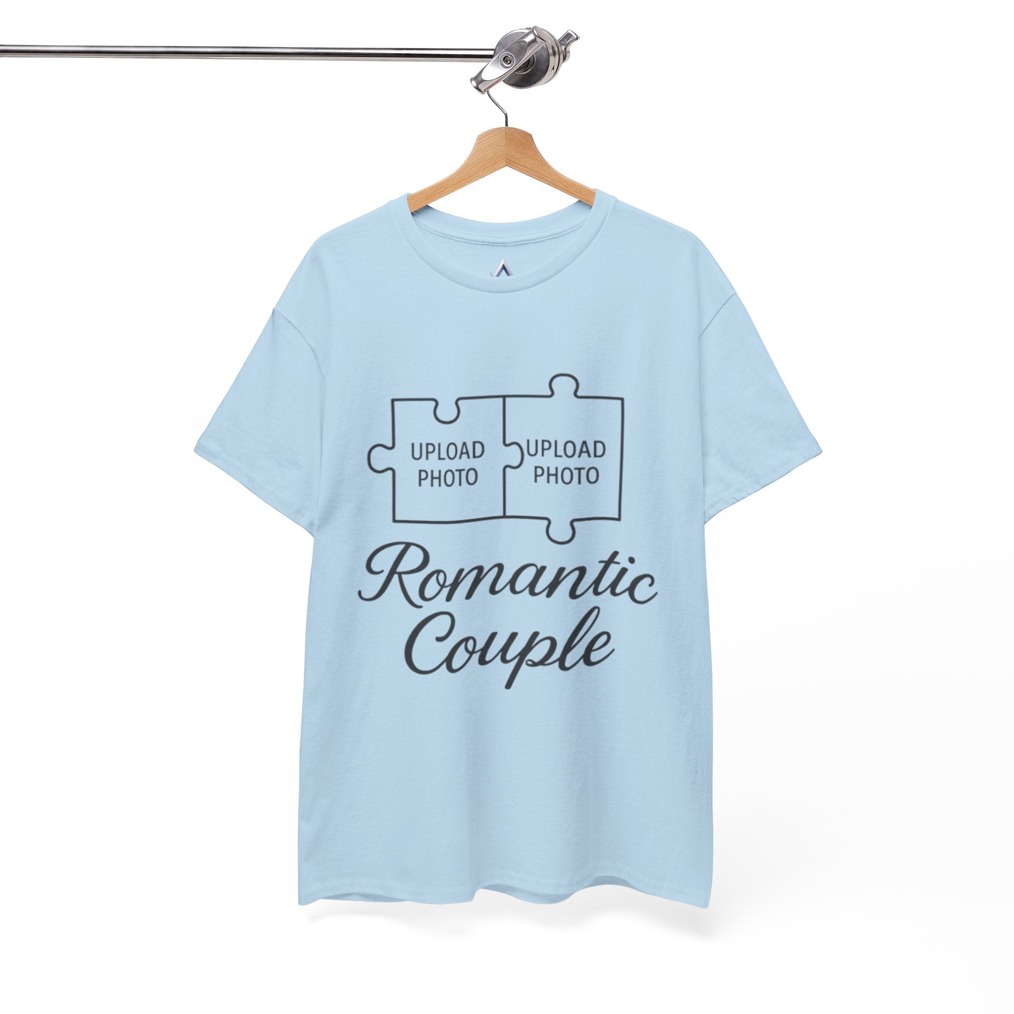 Romantic Couple Puzzle Custom Heavy Cotton Tee