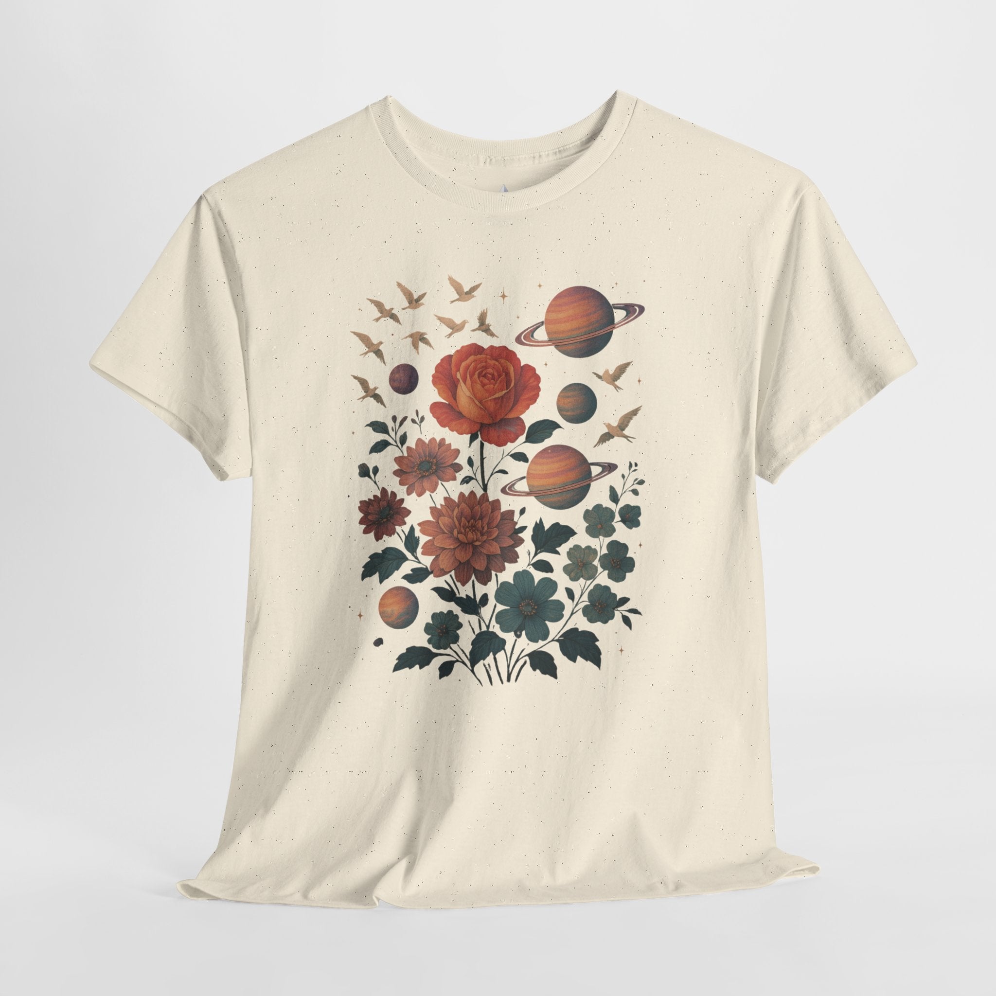 Cosmic Floral Unisex Heavy Cotton Tee