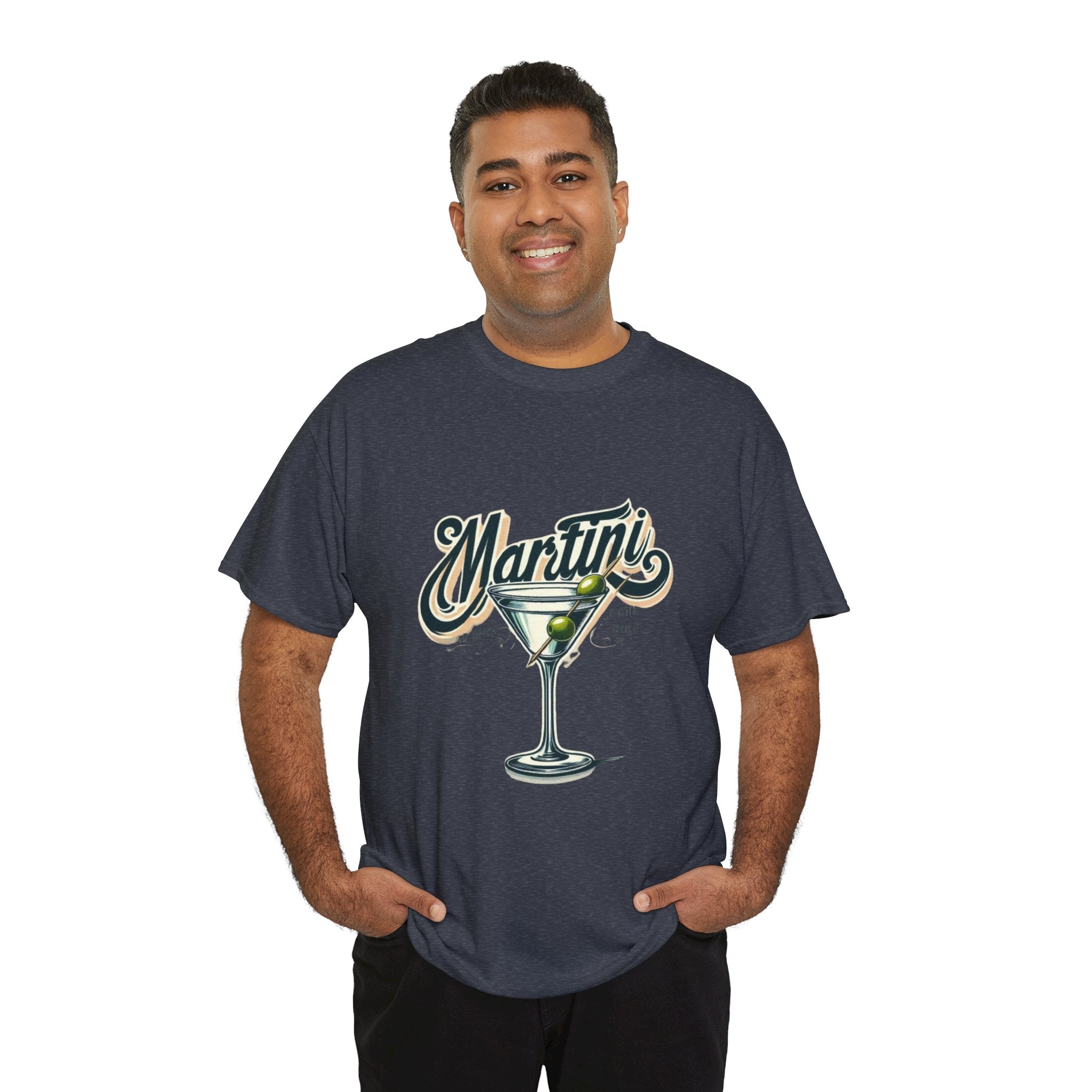 Martini Cocktail Unisex Heavy Cotton Tee
