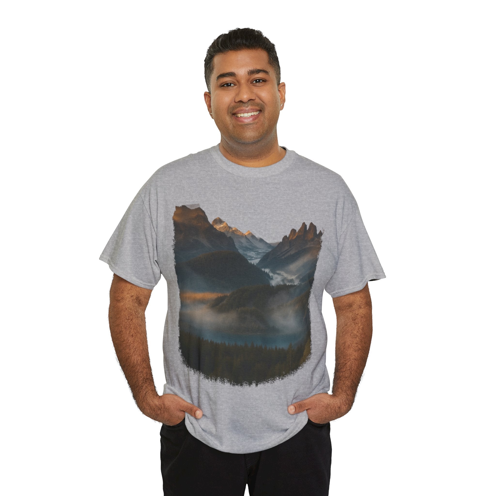 Nature-Inspired Unisex Heavy Cotton Tee, Outdoor, Adventure, Casual Wear, Gift for Nature Lovers, Hiking Merchandise