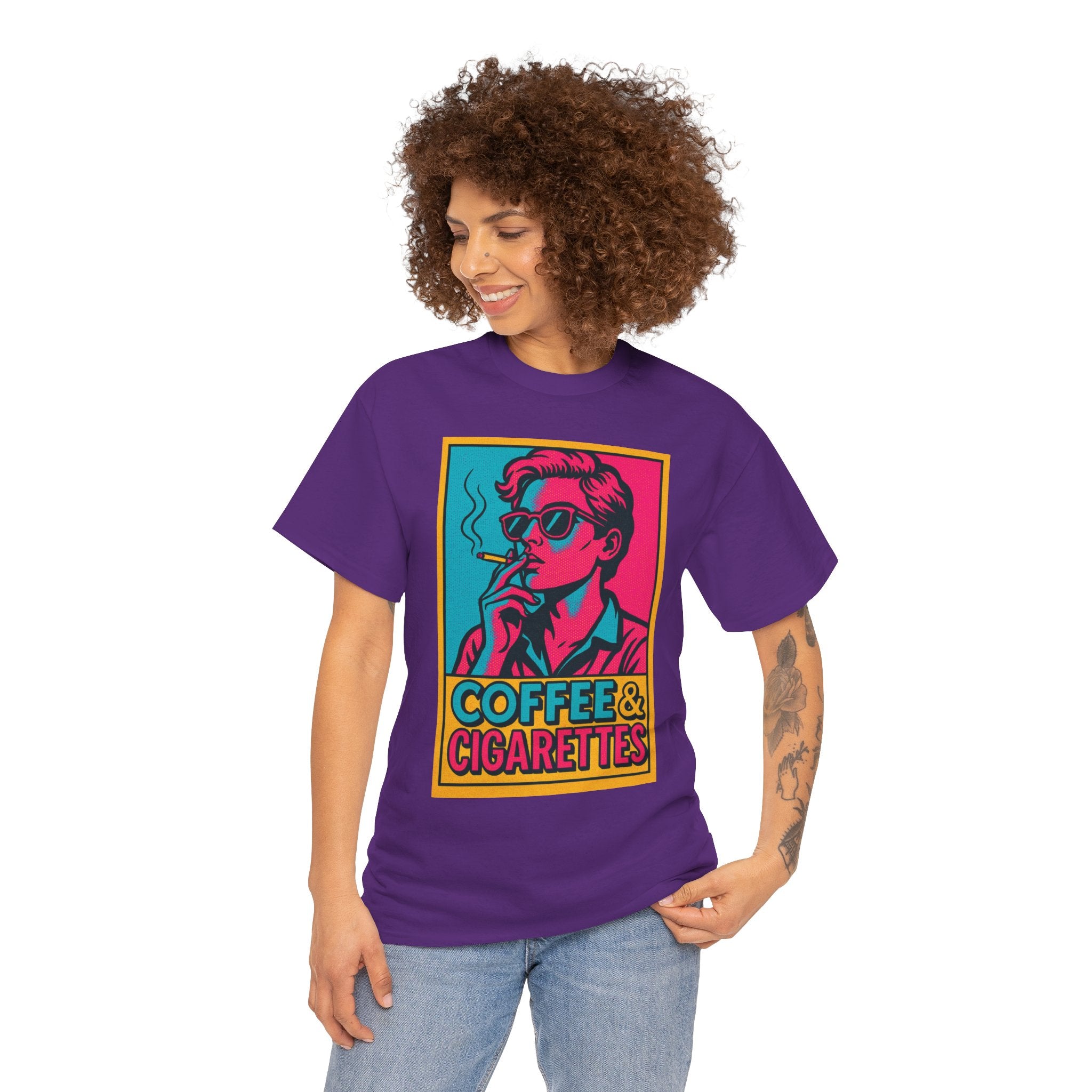 Coffee & Cigarettes Vintage Unisex Heavy Cotton Tee