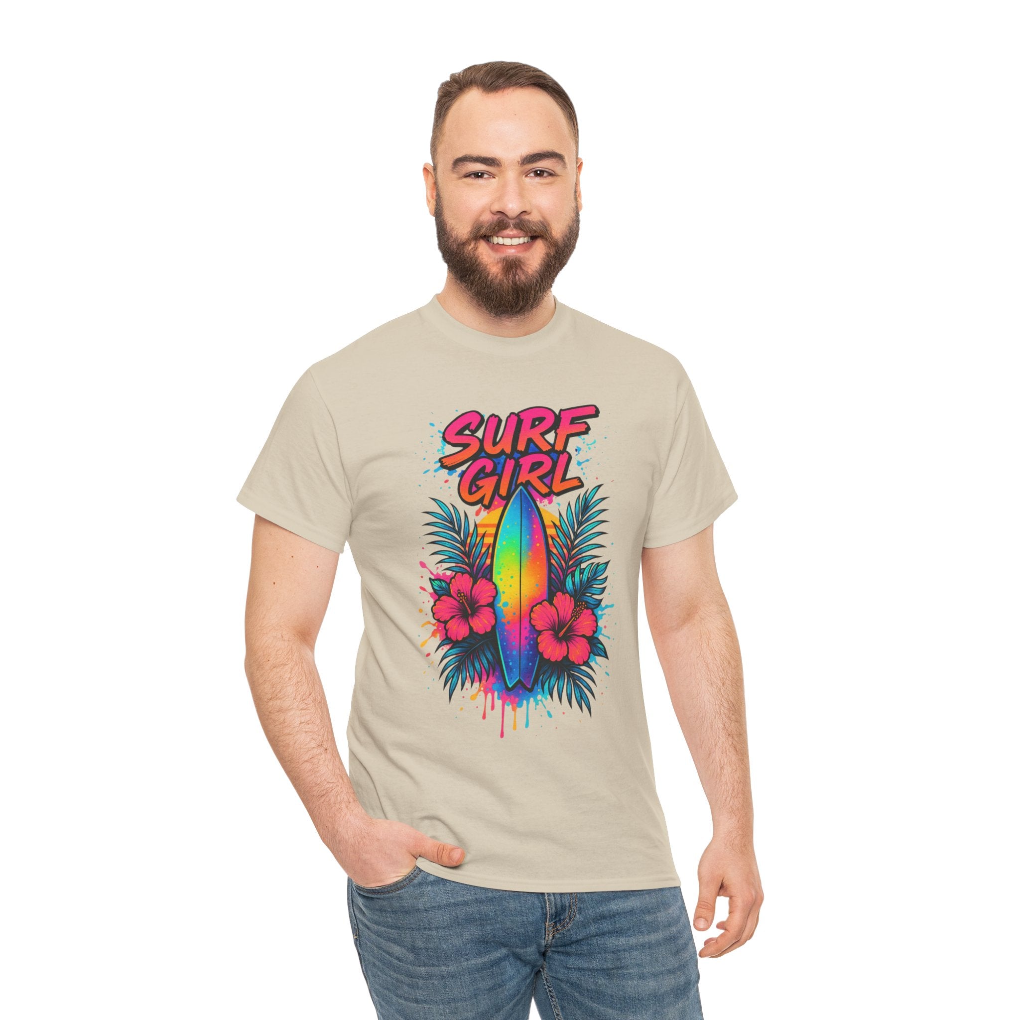 Surf Girl Vintage Heavy Cotton Tee