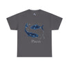 Pisces Zodiac Astrology Unisex Heavy Cotton Tee