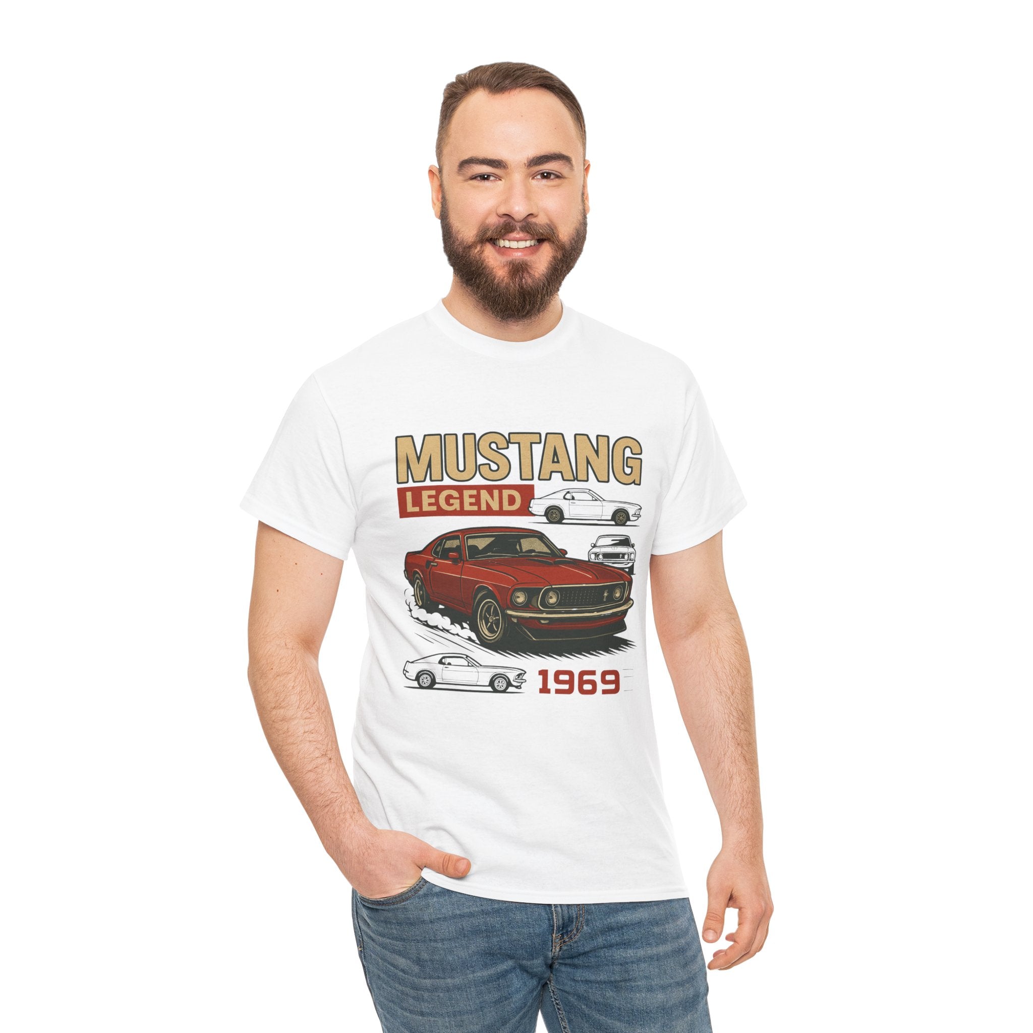 1969 Mustang Legend Unisex Heavy Cotton Tee