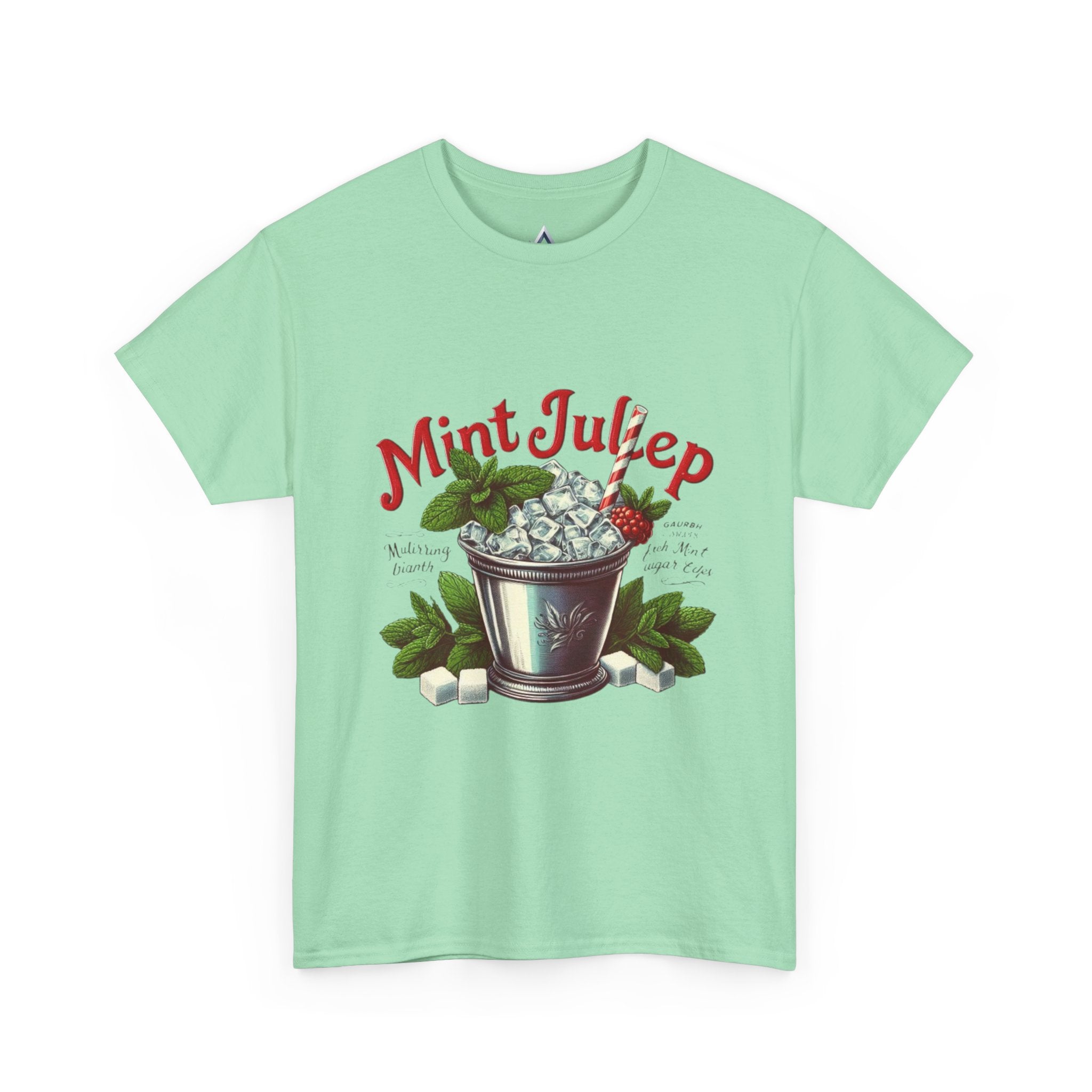 Mint Julep Cocktail Unisex Heavy Cotton Tee