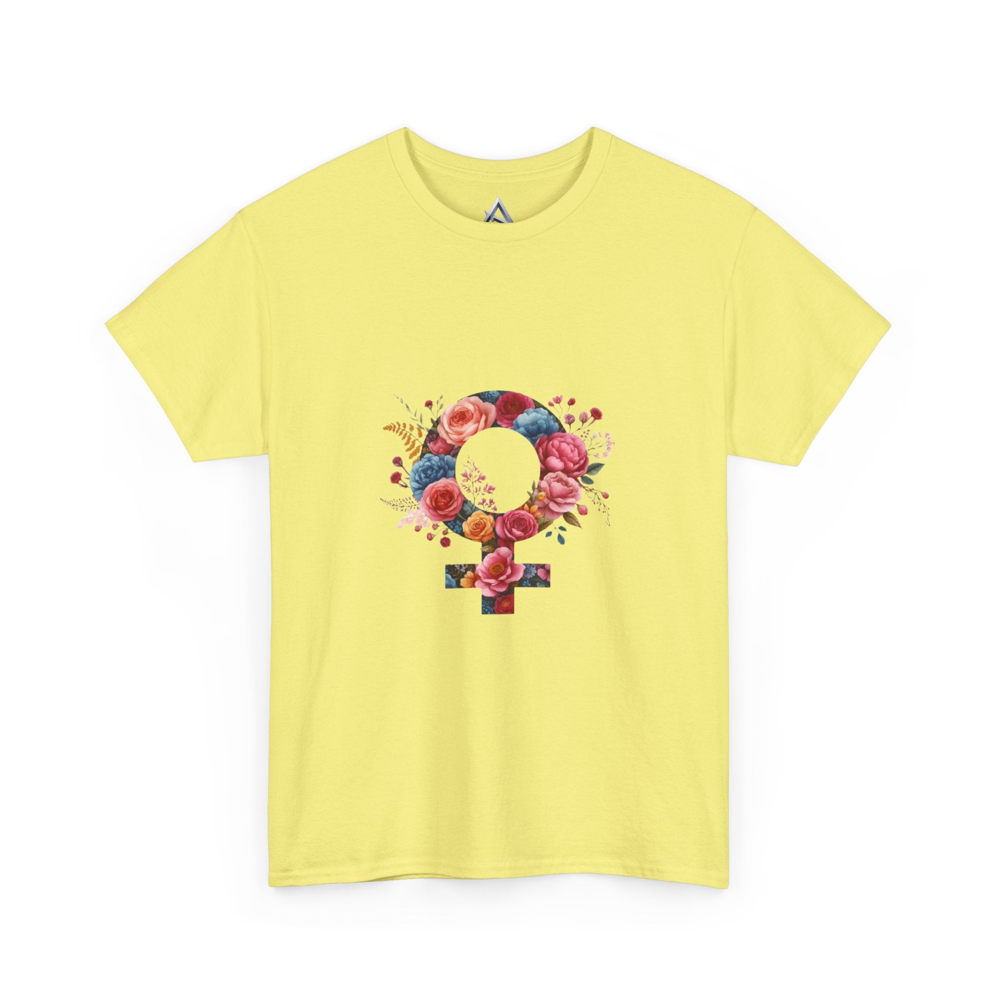 Floral Feminist Empowering Statement Heavy Cotton Custom Tee