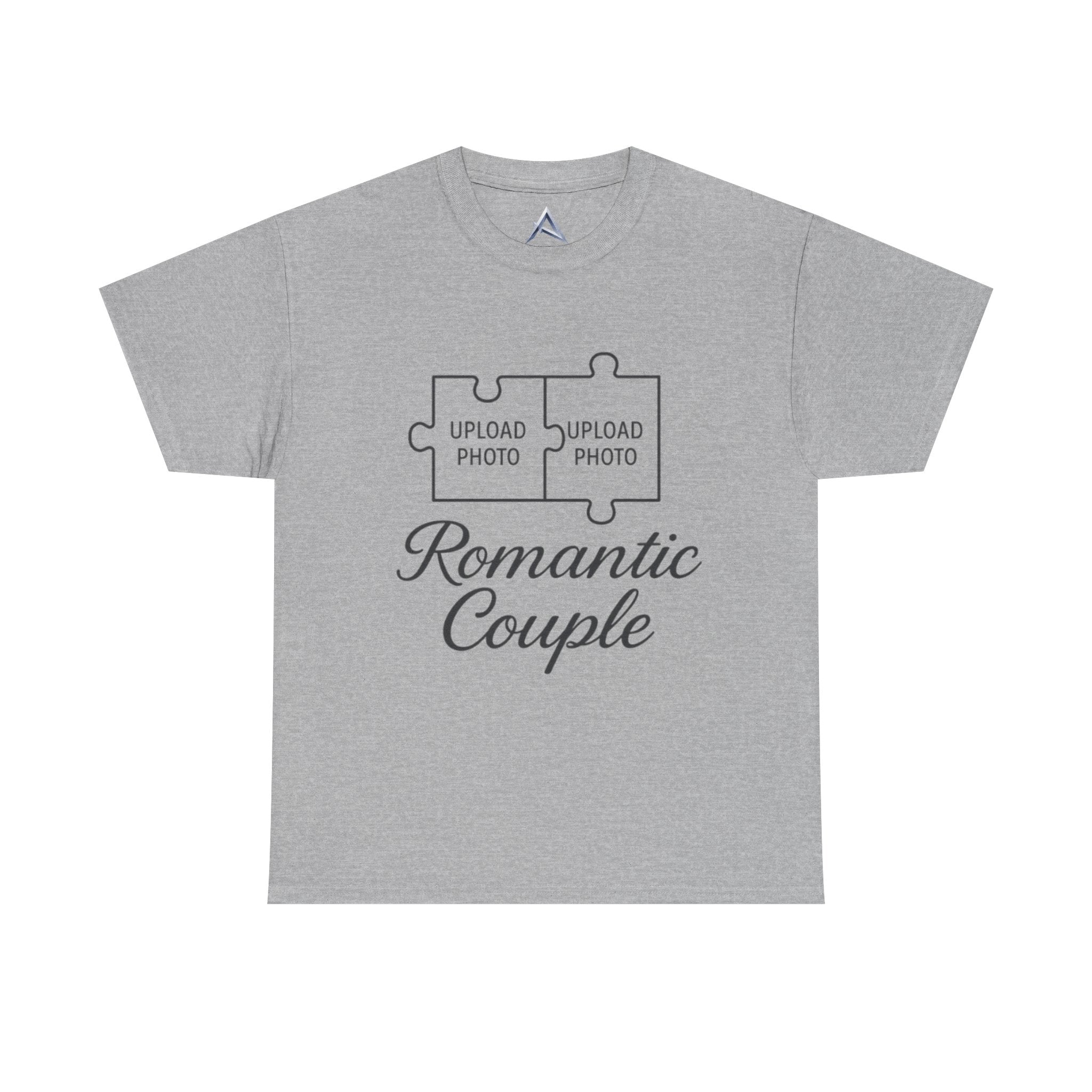 Romantic Couple Puzzle Custom Heavy Cotton Tee