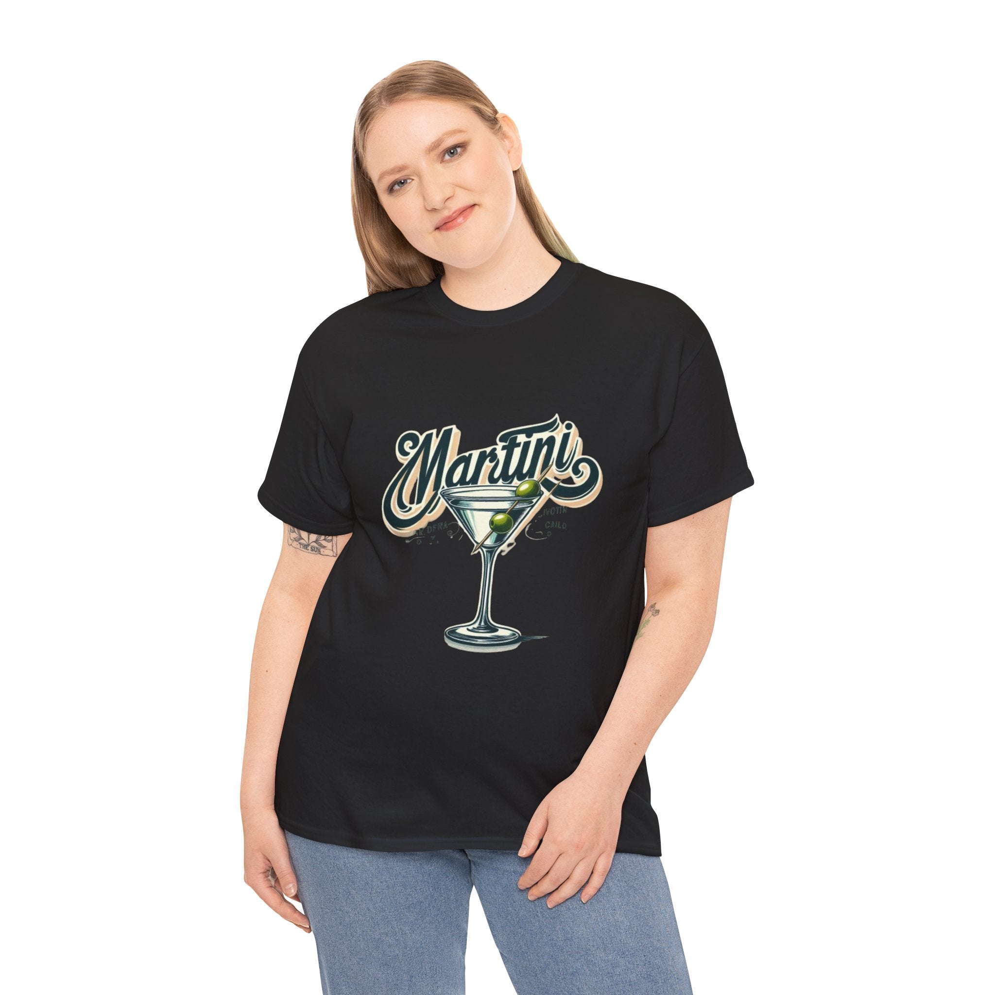 Martini Cocktail Unisex Heavy Cotton Tee