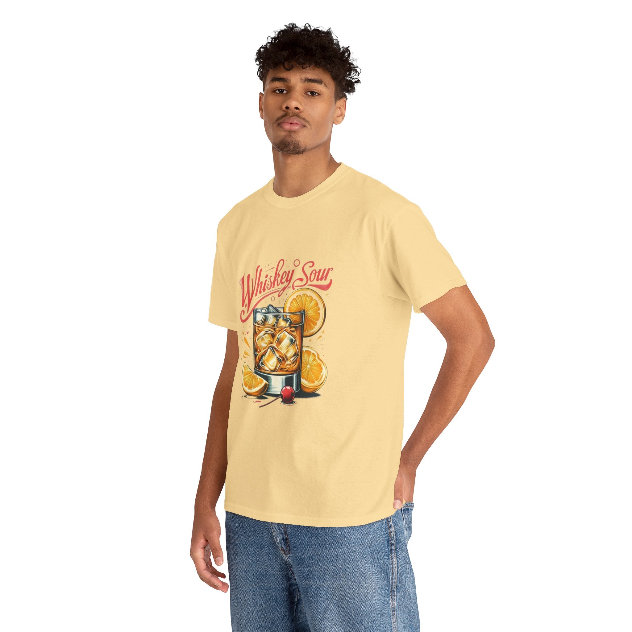 Whiskey Sour Cocktail Unisex Heavy Cotton Tee