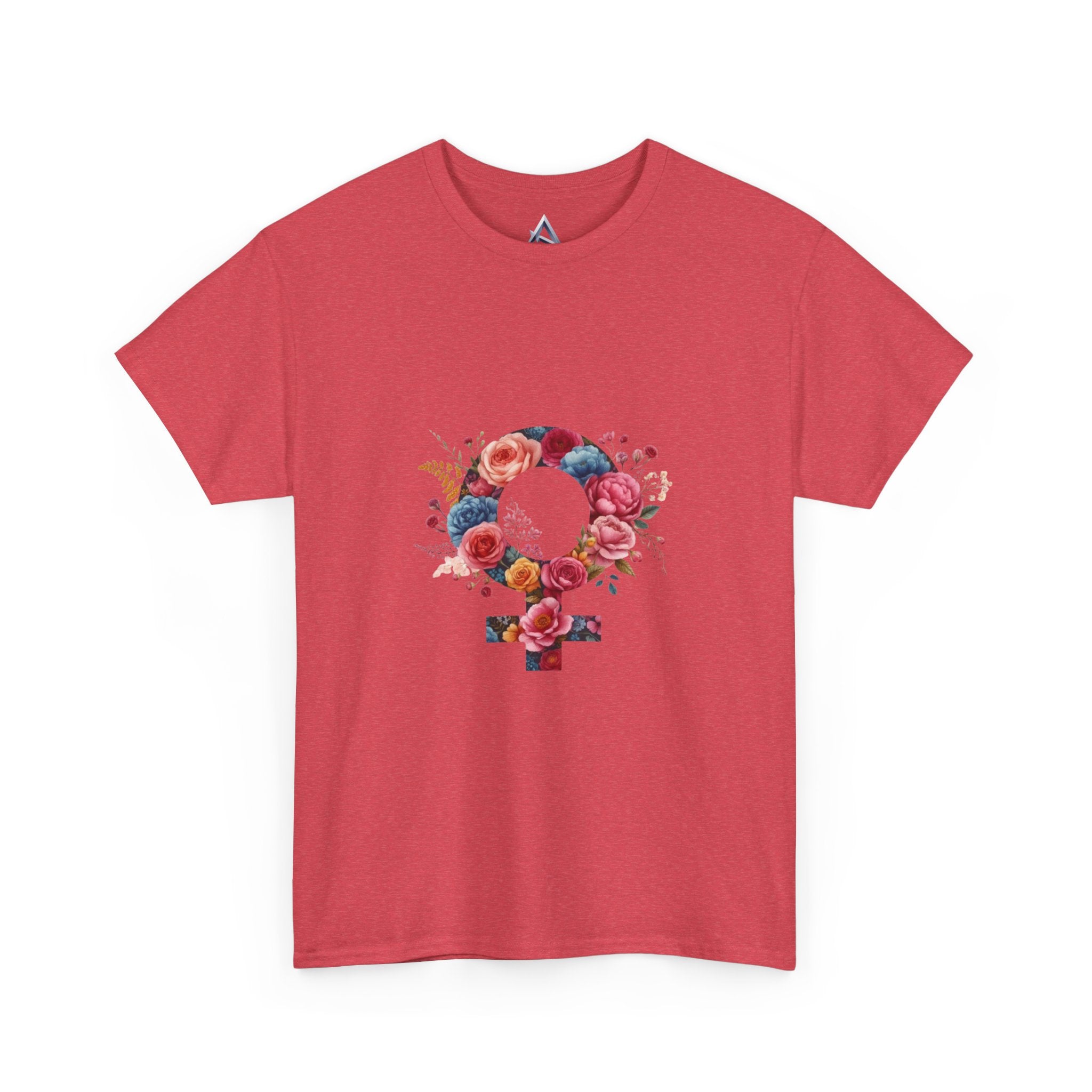 Floral Feminist Empowering Statement Heavy Cotton Custom Tee
