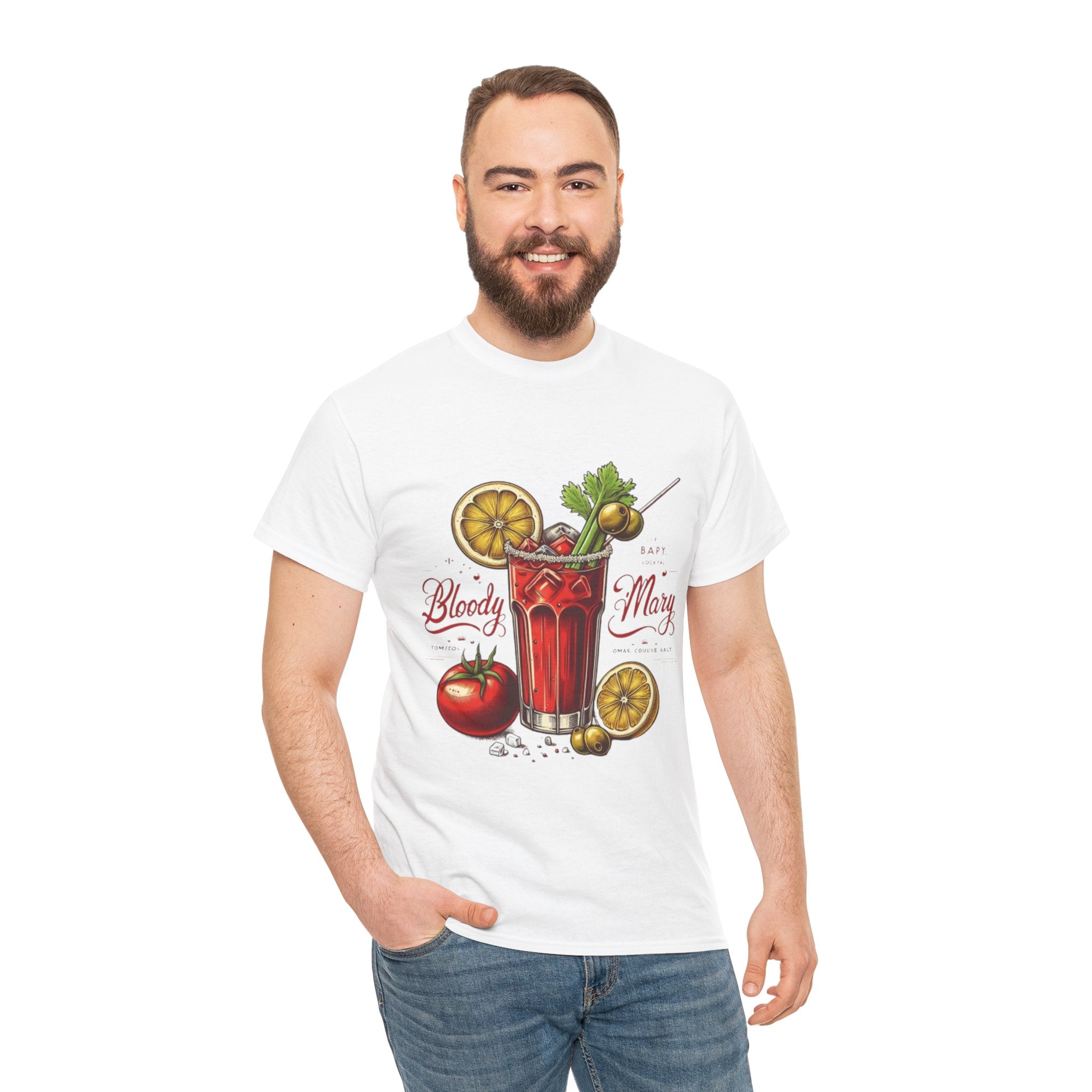 Bloody Mary Cocktail Unisex Heavy Cotton Tee