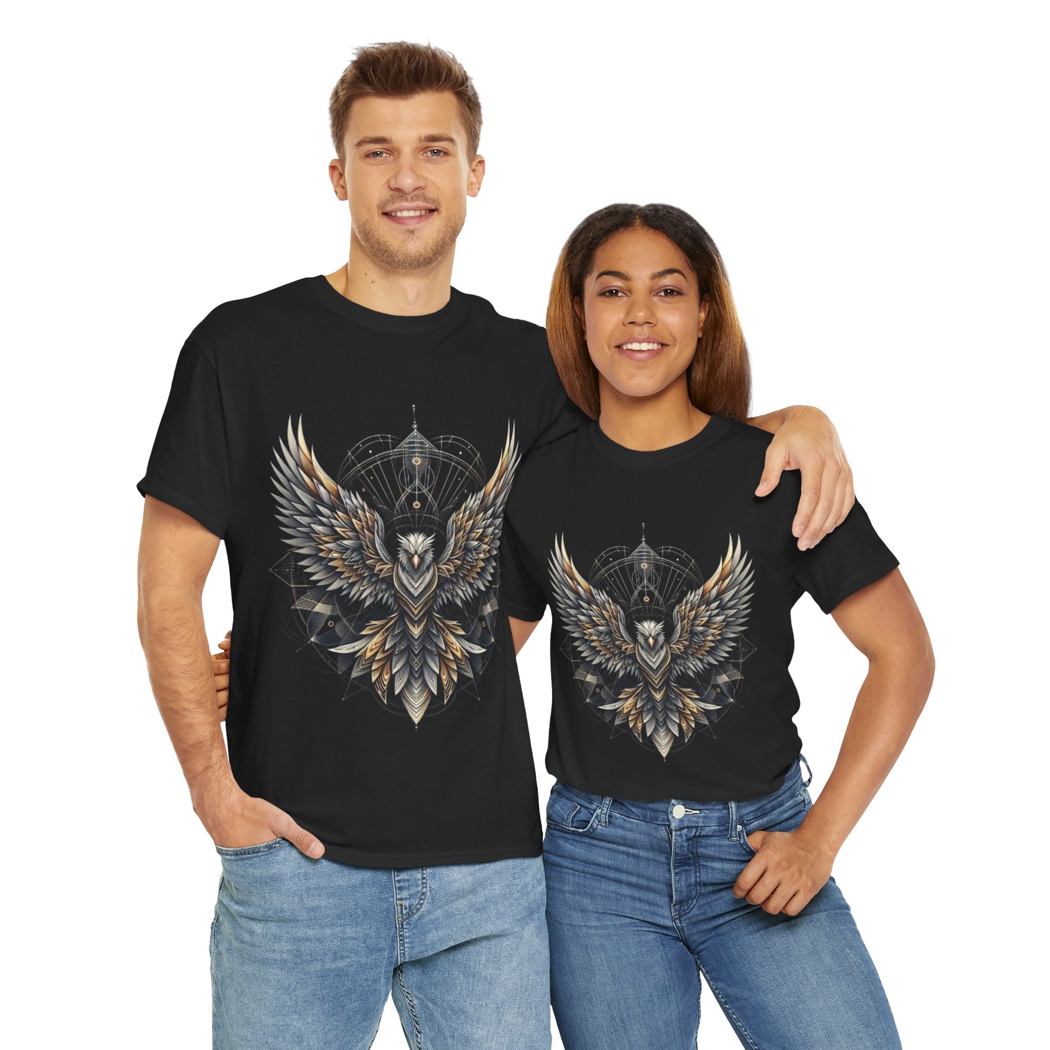 Stylish Winged Design Graphic Unisex Heavy Cotton Tee