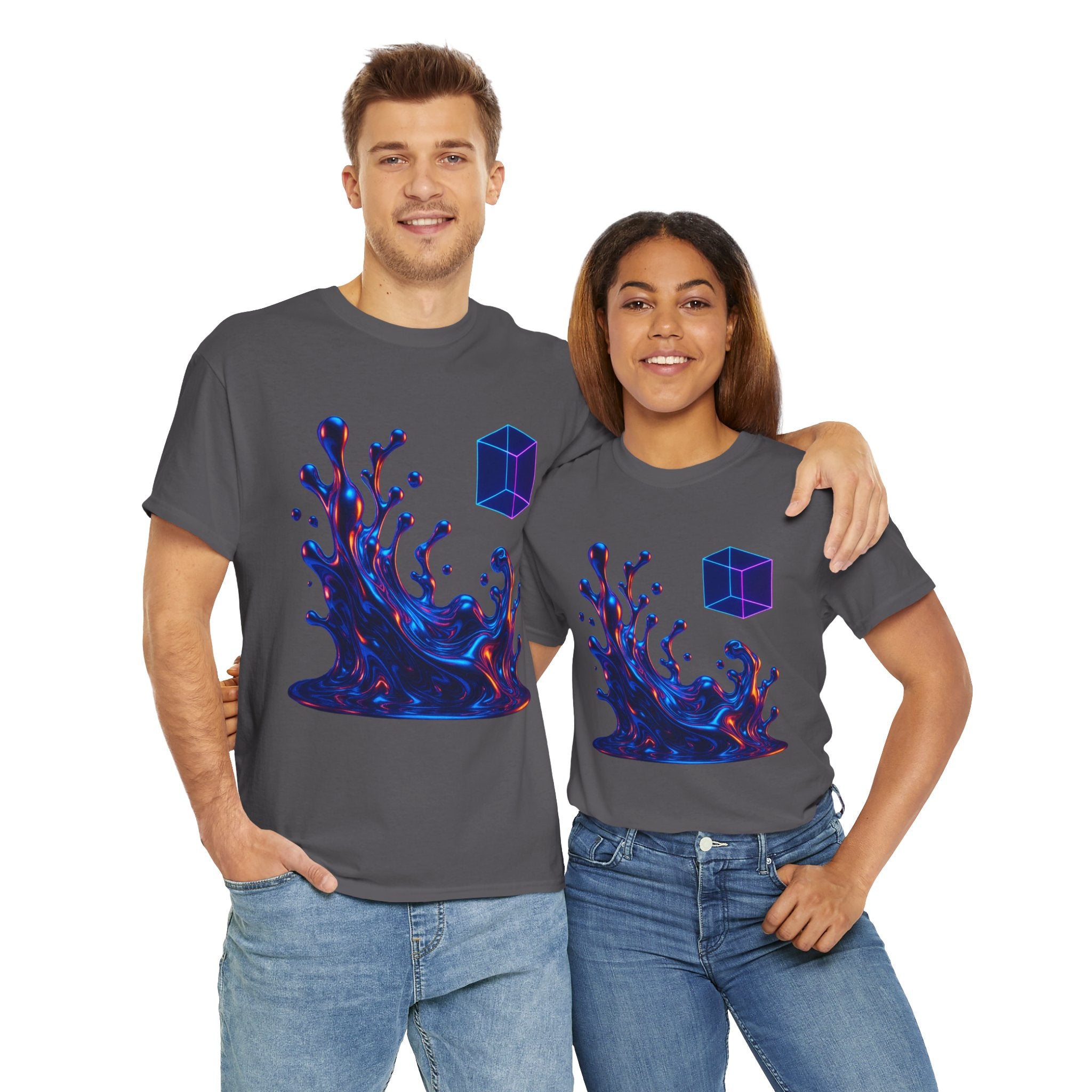 Vibrant Splash Art Unisex Heavy Cotton Tee