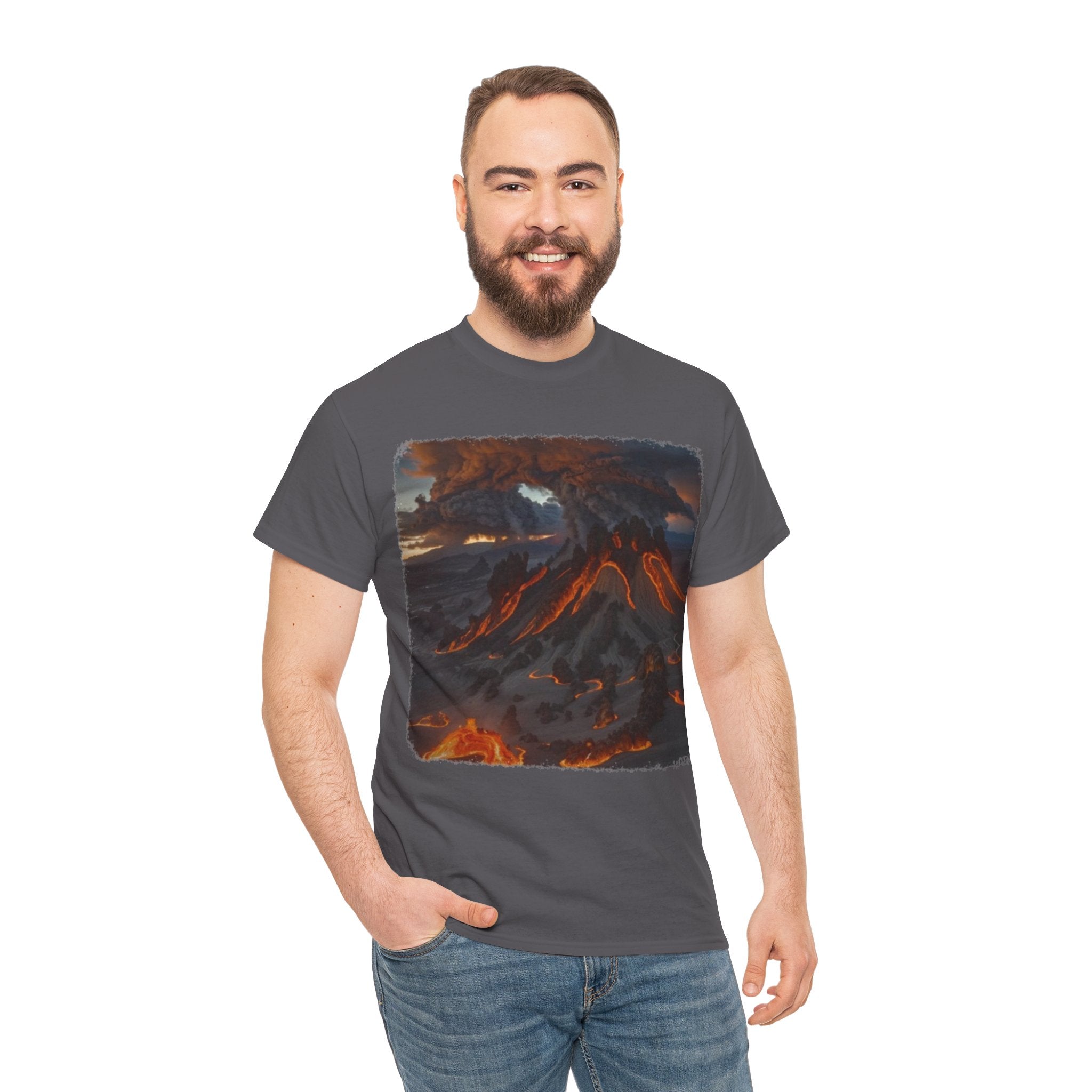 Volcanic Eruption Unisex Heavy Cotton Tee